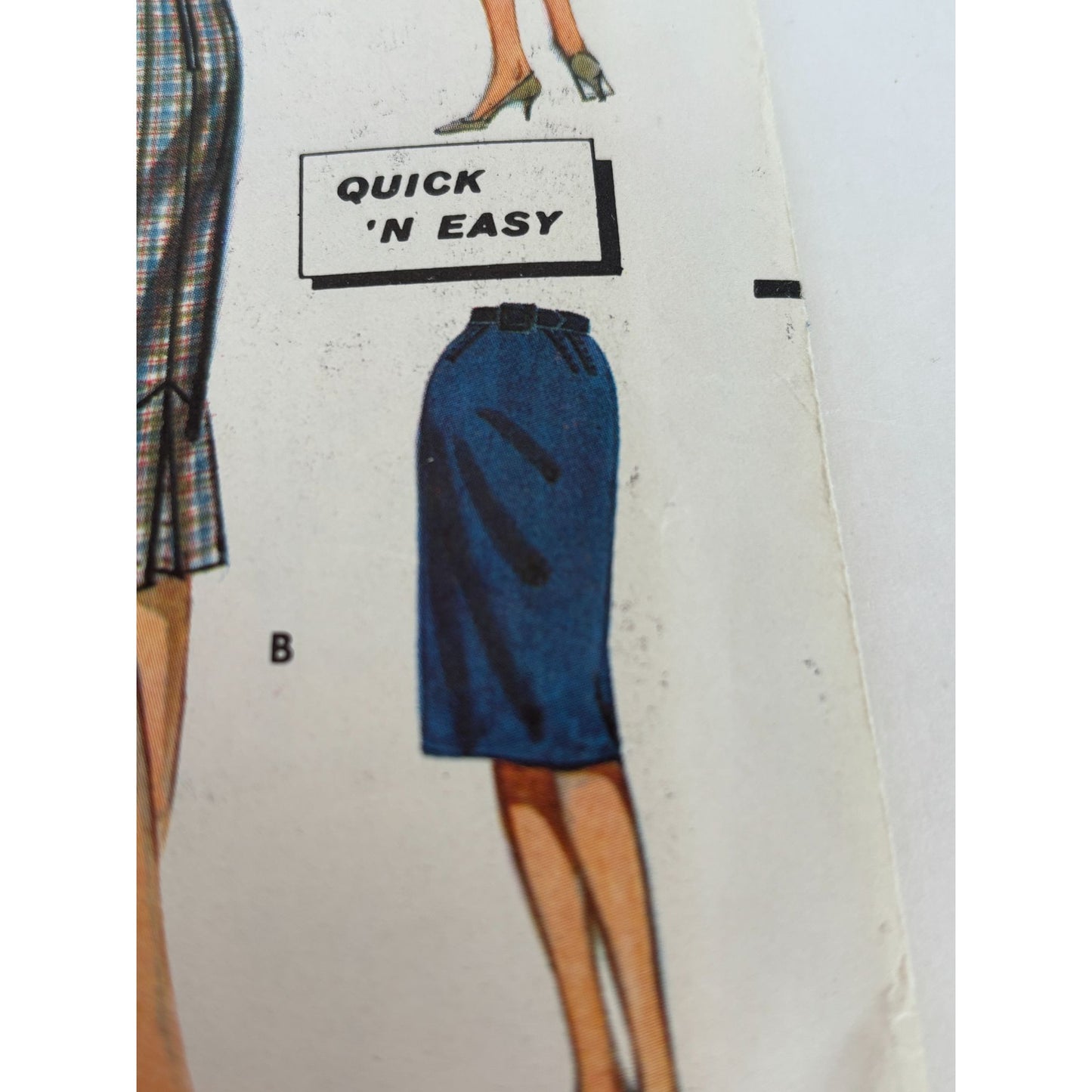Butterick Sewing Pattern 2151 Sheath Skirt Quick Easy 1960s Vintage Cut Complete