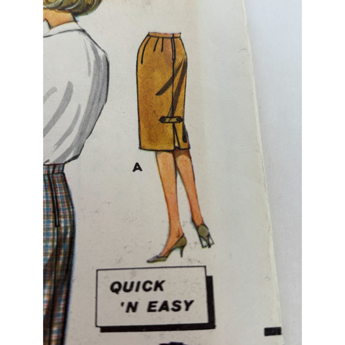 Butterick Sewing Pattern 2151 Sheath Skirt Quick Easy 1960s Vintage Cut Complete