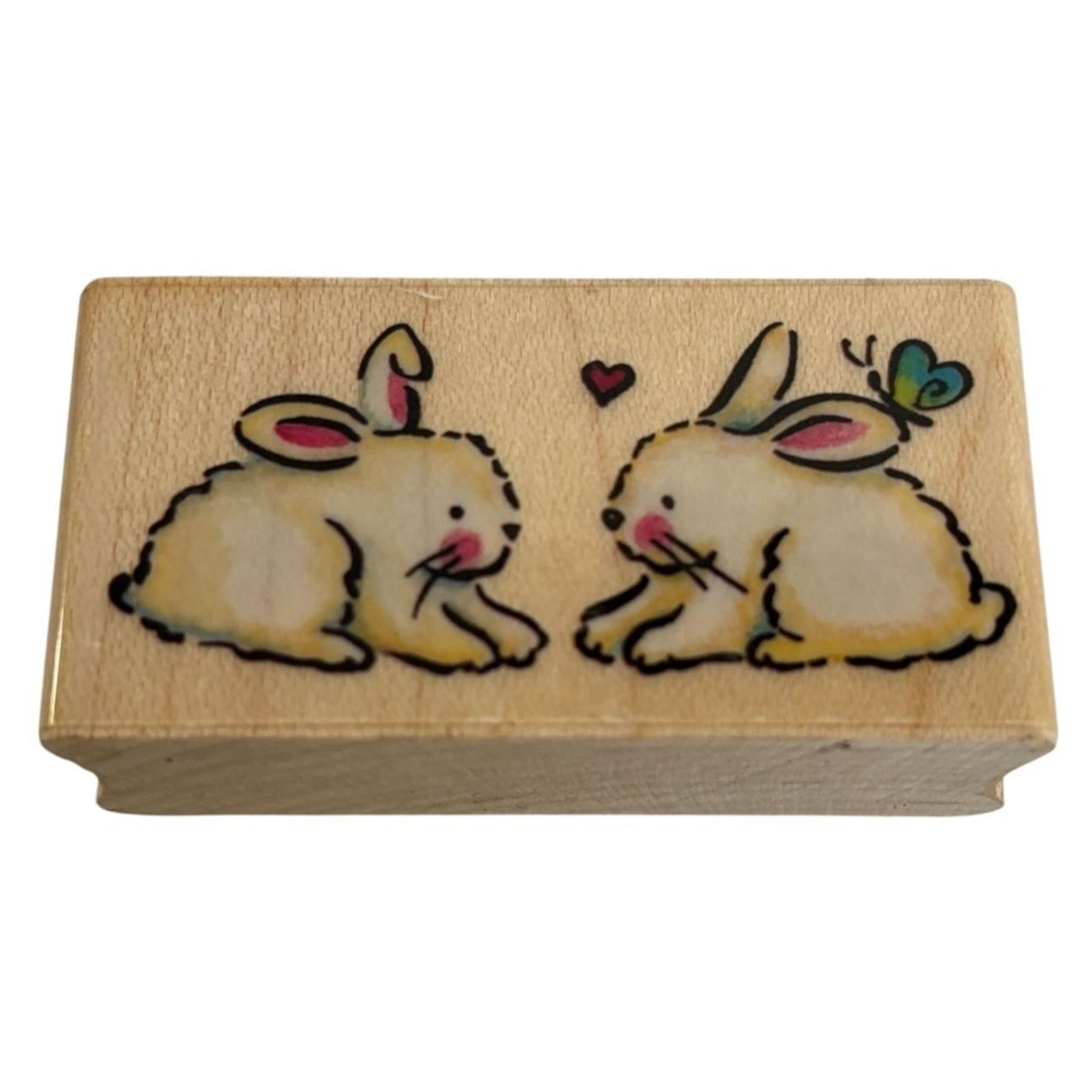 Delta Rubber Stamp Bunny Luv Animals Love Couple Spring Anniversary Card Making