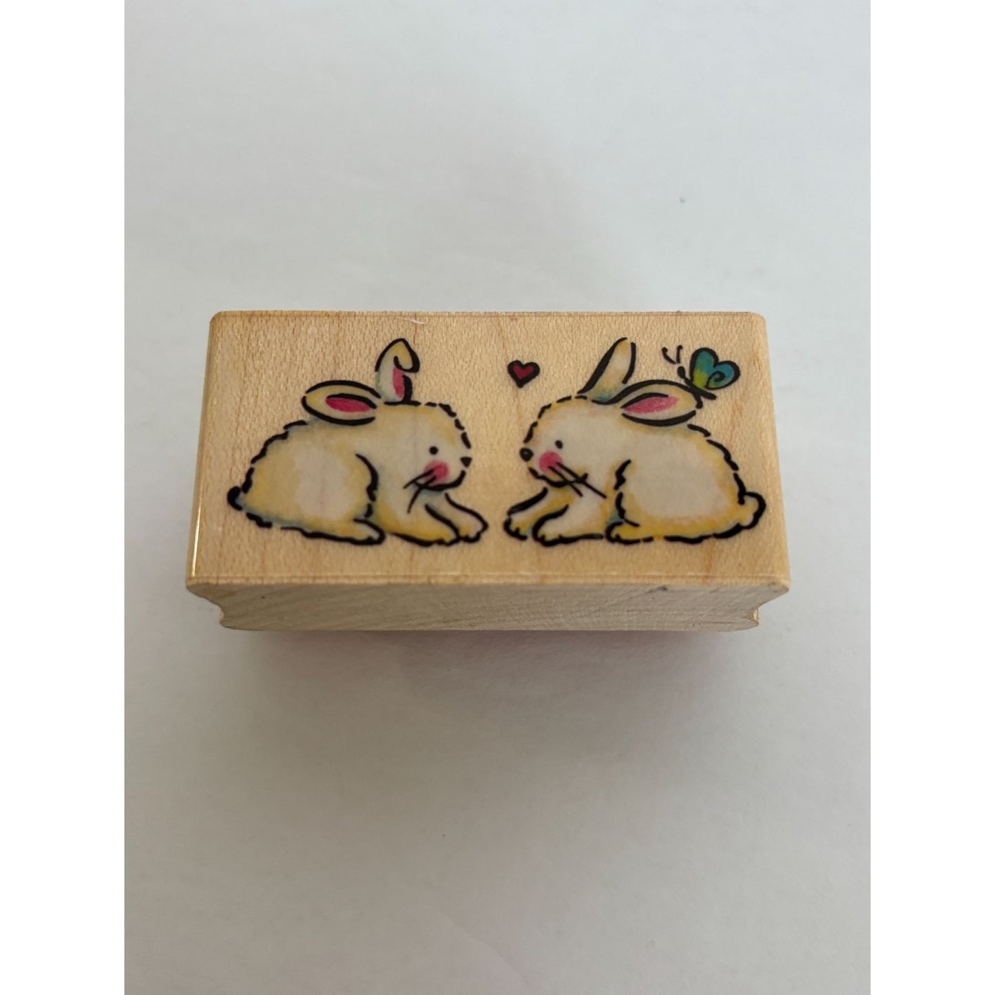 Delta Rubber Stamp Bunny Luv Animals Love Couple Spring Anniversary Card Making