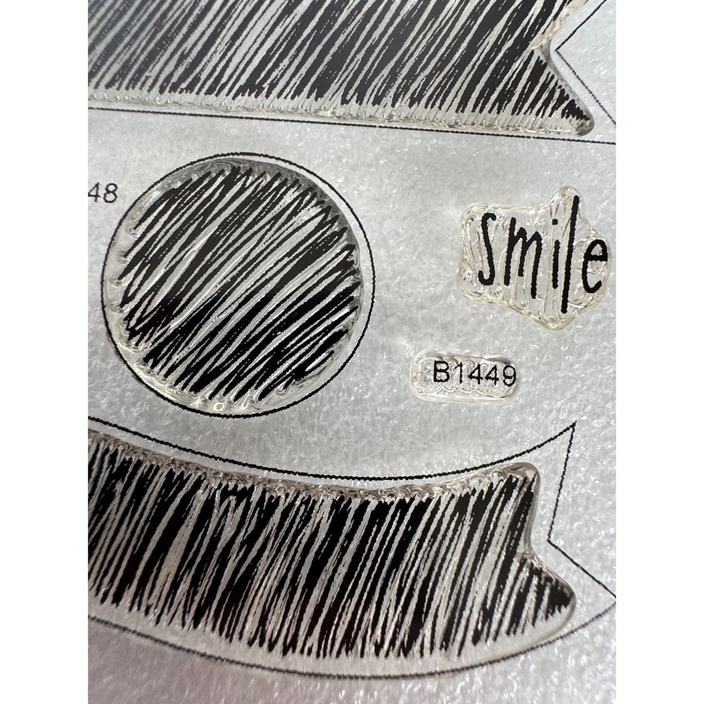 CTMH My Acrylix Acrylic Stamp Set Oodles of Doodles Flair Scribble Shapes B1449