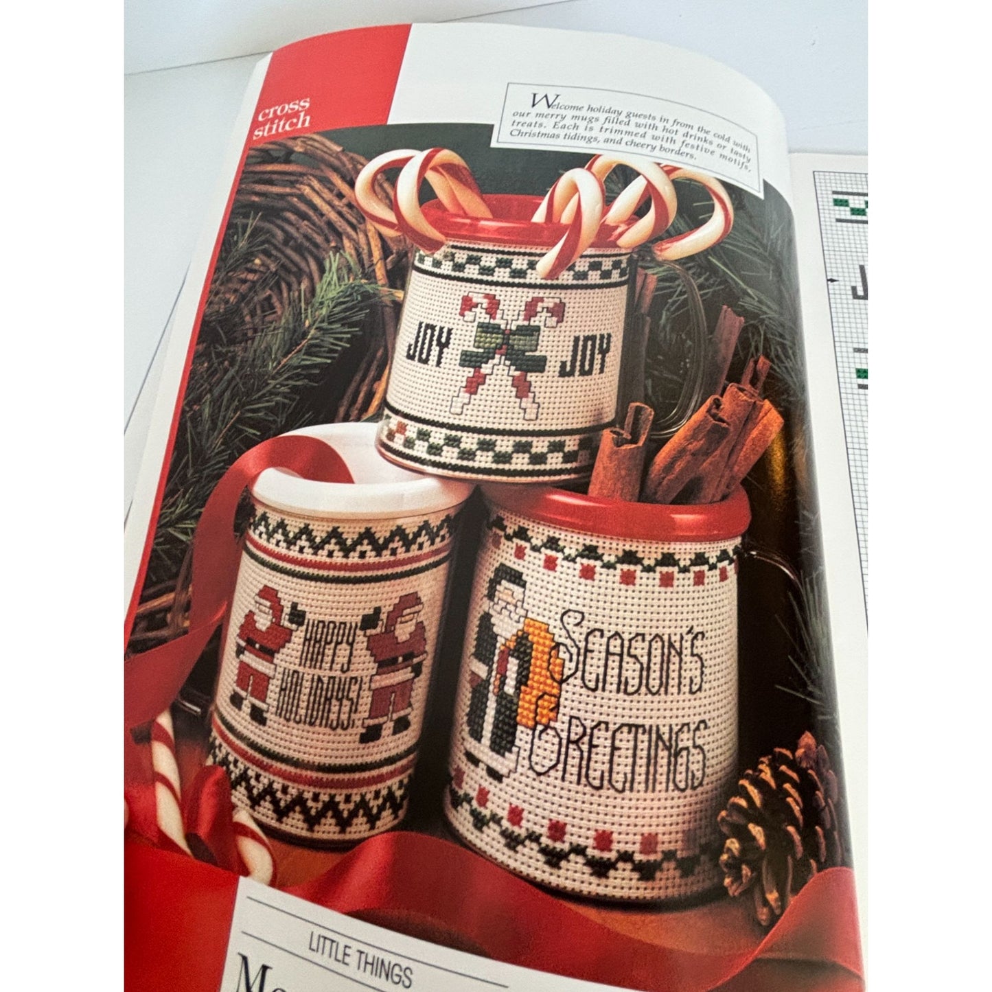 Leisure Arts The Magazine December 1995 Santa Cross Stitch Craft Project Pattern