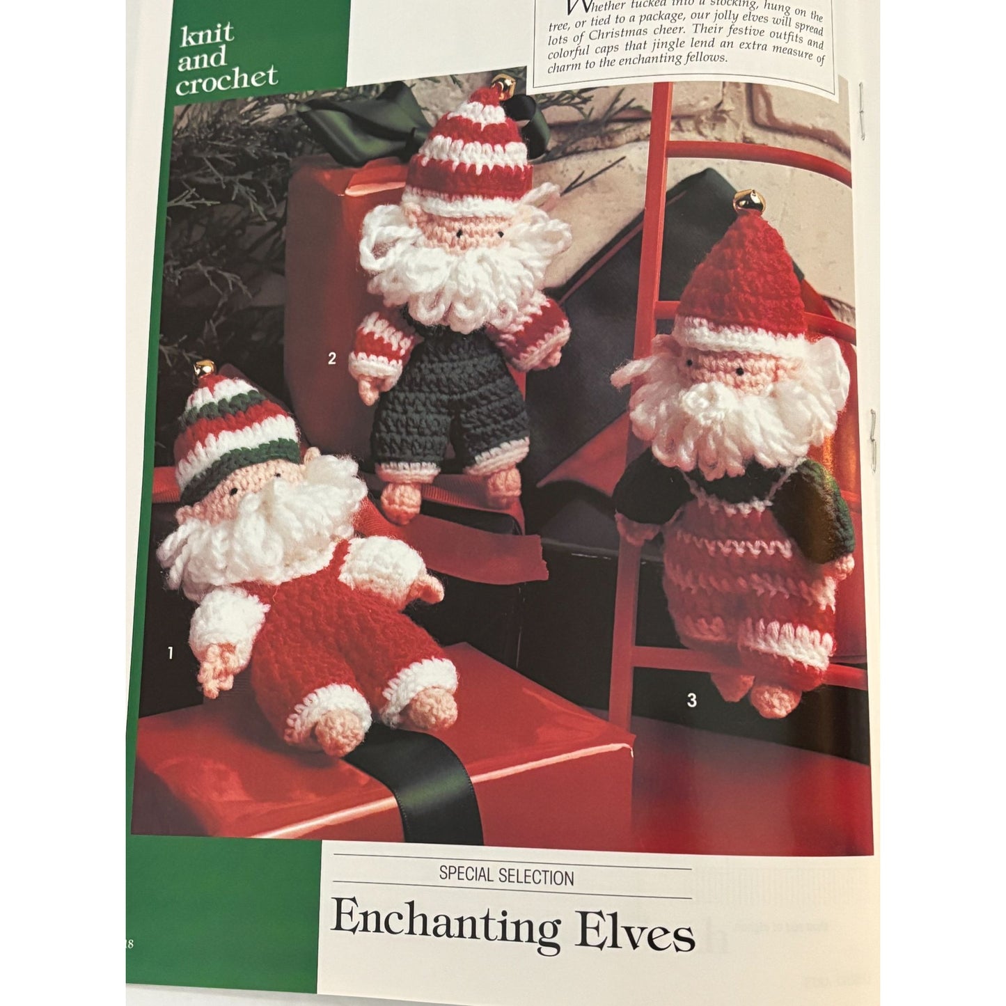 Leisure Arts The Magazine December 1995 Santa Cross Stitch Craft Project Pattern