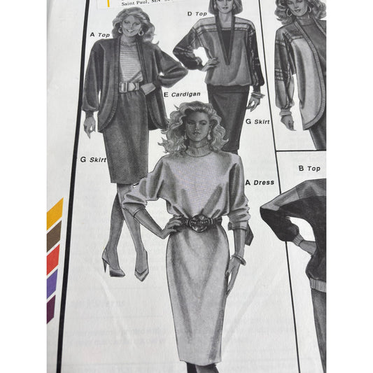 Stretch and Sew Sewing Pattern 160 Sew Simple Wardrobe Dress Top Cardigan Uncut