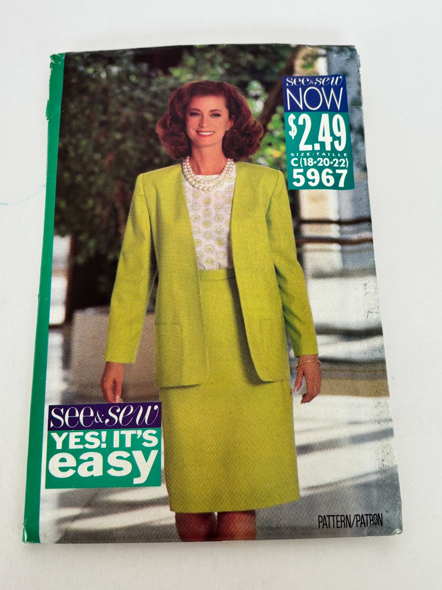Butterick Sewing Pattern 5967 Misses Jacket Skirt Top Career Work UC Sz 18 20 22