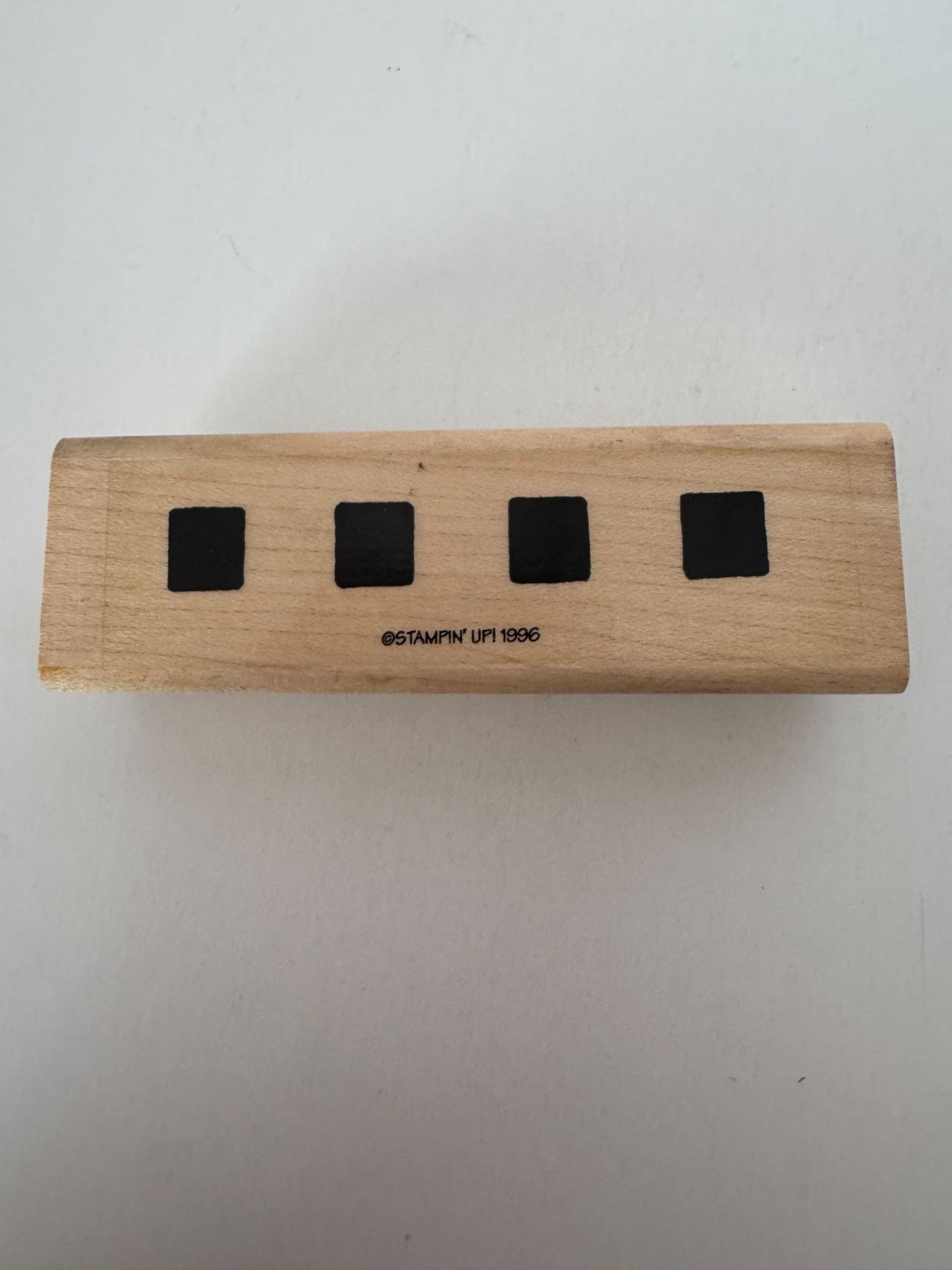 Stampin Up Wood Mounted Rubber Stamp Square Pattern Border Card Making Edge