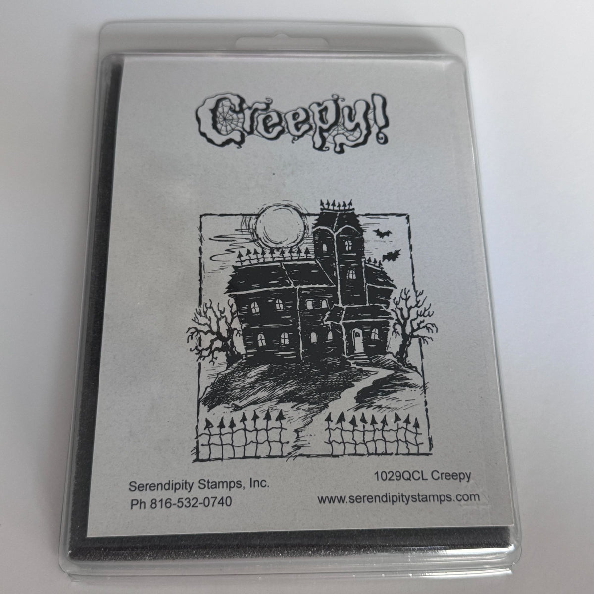 Creepy Haunted House Rubber Stamp Set Serendipity Stamps Halloween Cardmaking Mansion Fall