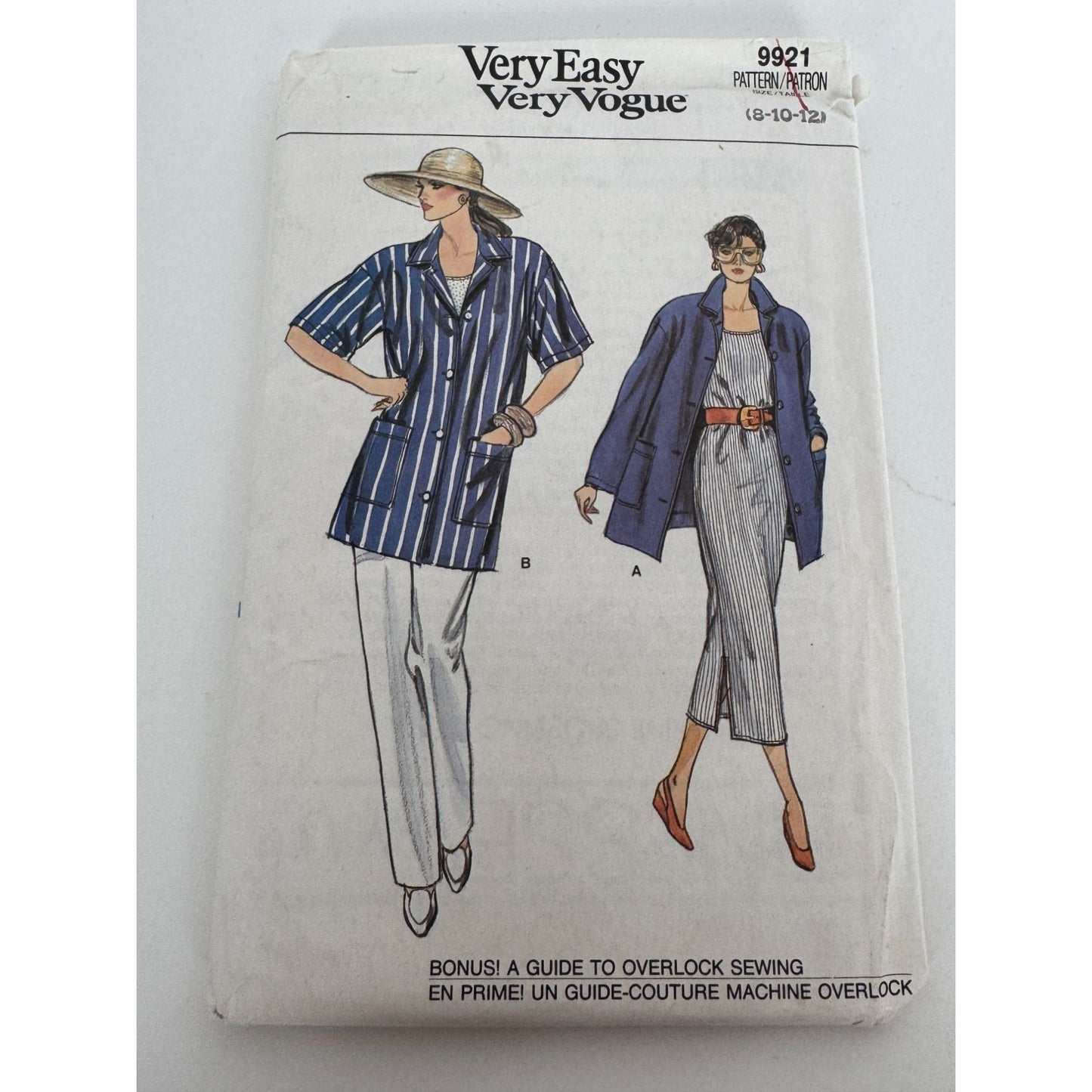 Vogue Sewing Pattern 9921 Shirt Dress Pants Set 1980s Vintage Outfit 8 10 12 UC