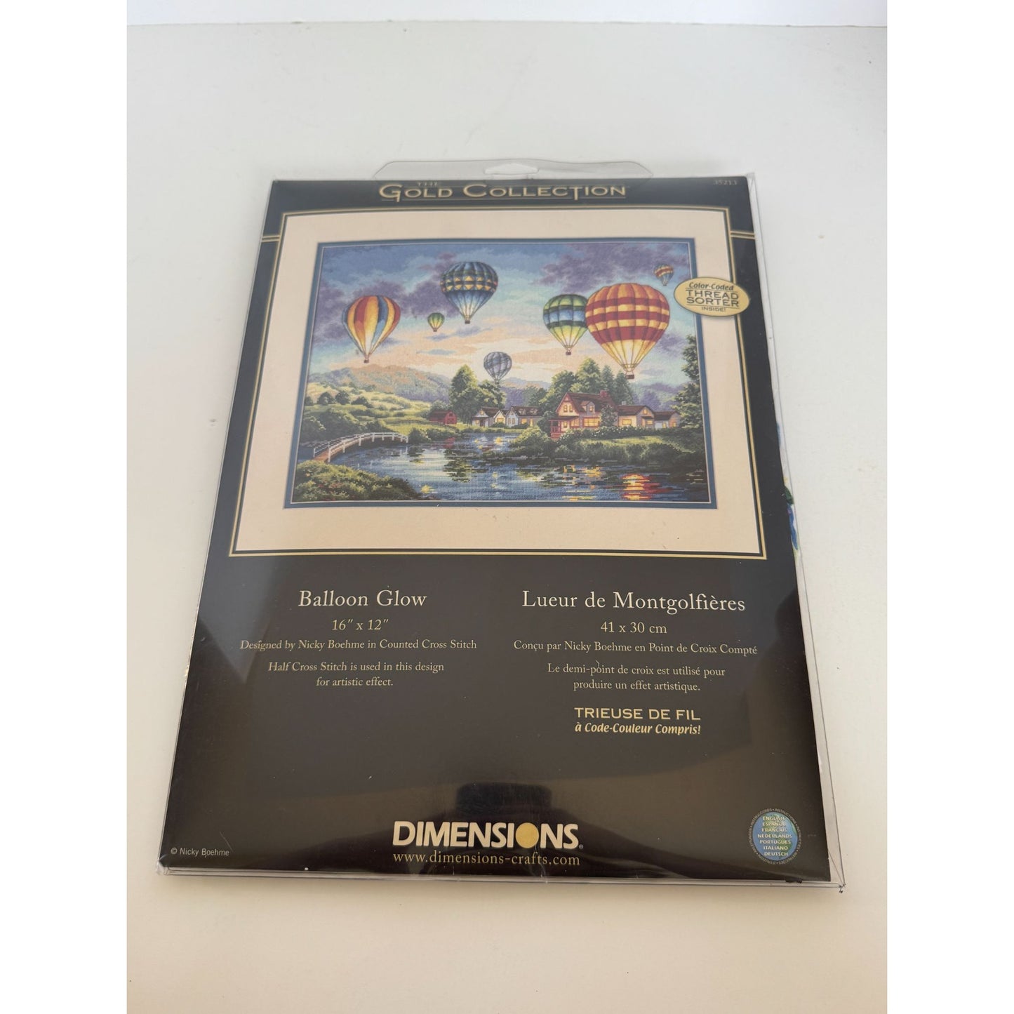 Dimensions Gold Collection Counted Cross Stitch Kit Hot Air Balloon Glow 35213