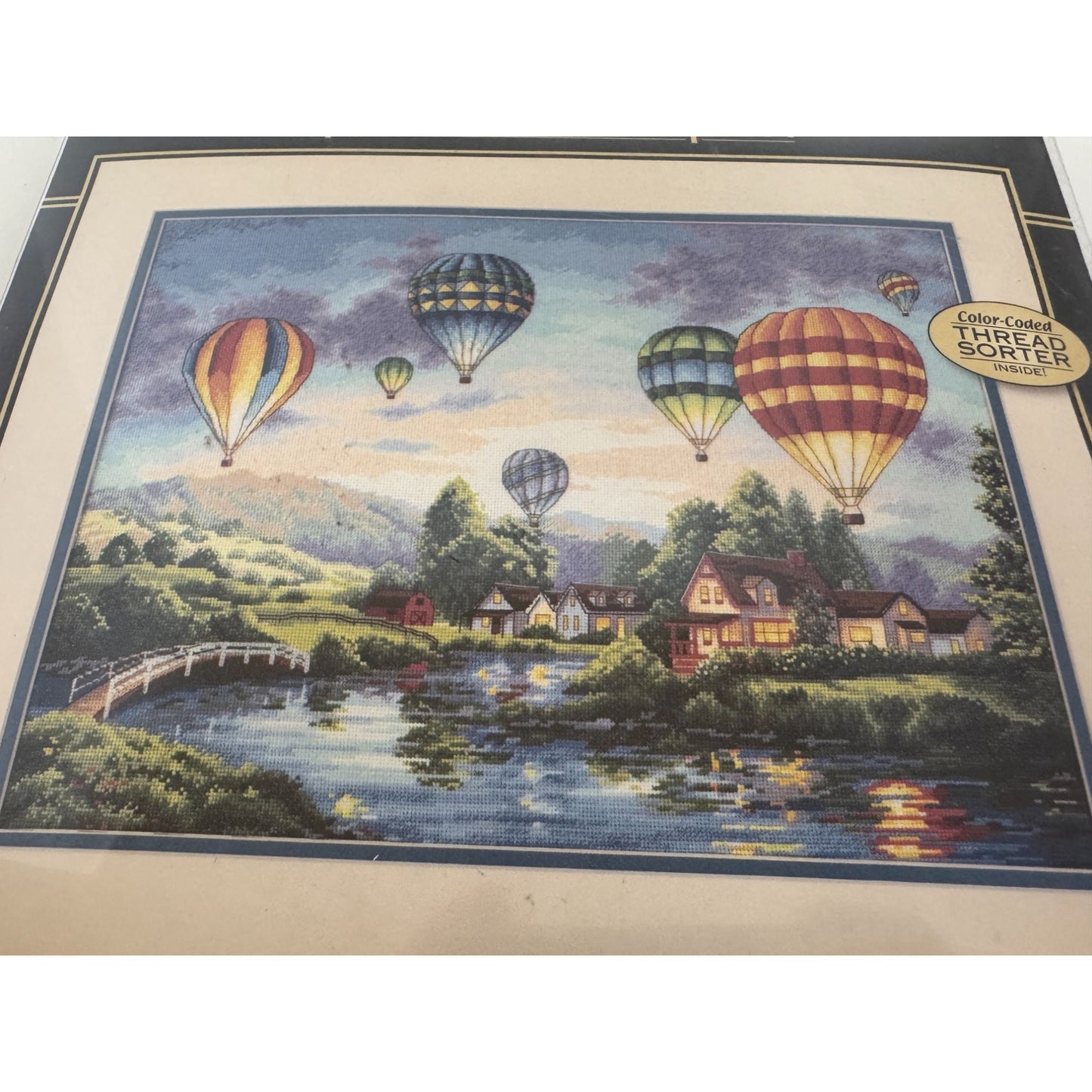 Dimensions Gold Collection Counted Cross Stitch Kit Hot Air Balloon Glow 35213