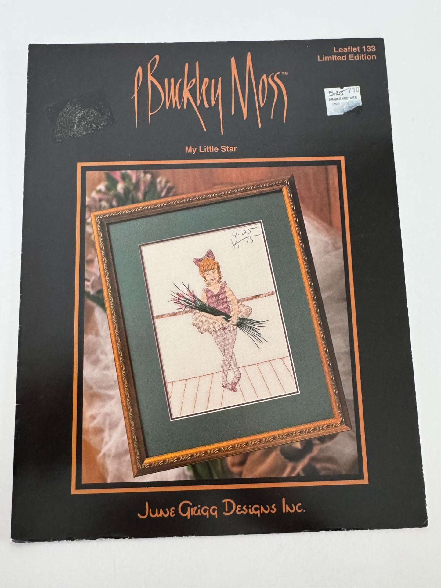 P Buckley Moss Cross Stitch Pattern My Little Star Ballerina Dancer Dancing 133