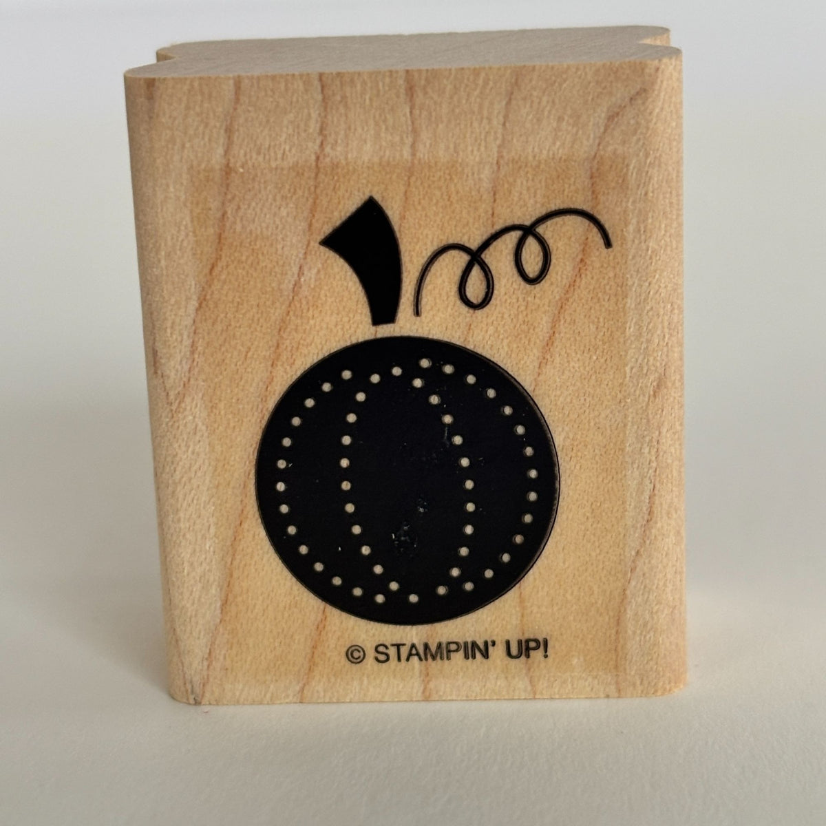 Stampin Up Pumpkin Rubber Stamp Fall Halloween Thanksgiving Autumn Harvest Card Making Wood Mounted