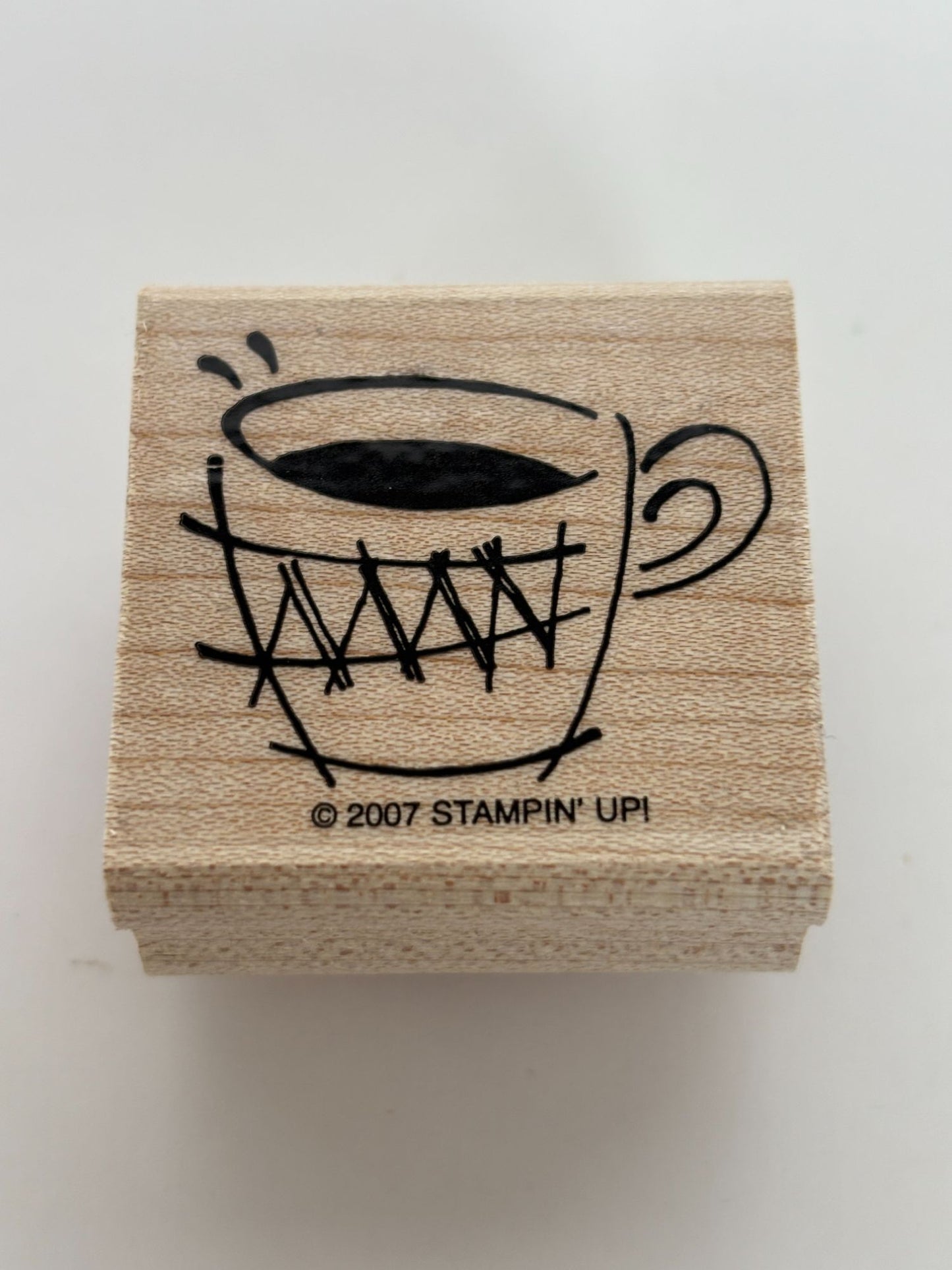 Stampin Up Rubber Stamp Coffee Mug Cup Breakfast Drink Invitation Card Making