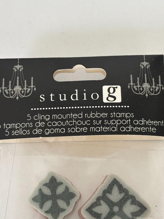 Studio G I Cling Everyday Mounted Rubber Stamps Floral Decorative Medallions 5
