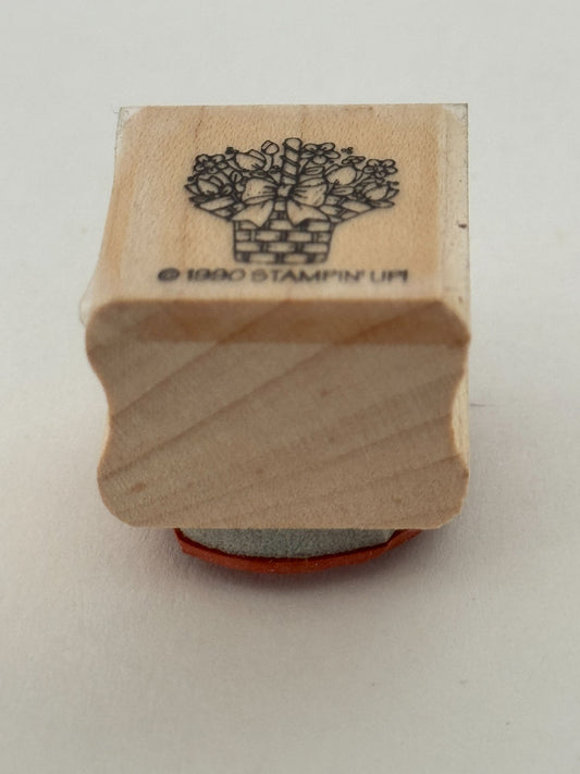 Stampin Up Floral Basket Bow Valentines Day Easter Mothers Card Making Flowers