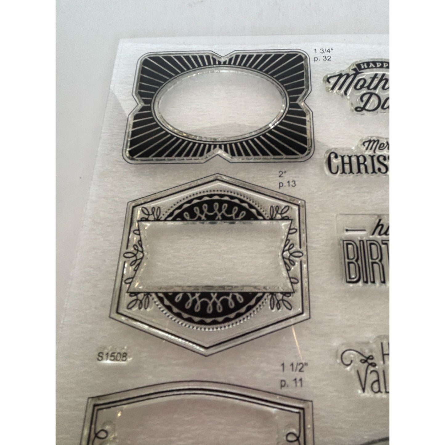 CTMH Acrylic Stamp Set Framed Mothers Day Fathers Day Birthday Words My Acrylix