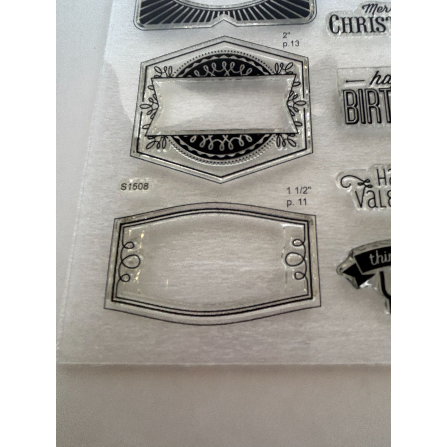 CTMH Acrylic Stamp Set Framed Mothers Day Fathers Day Birthday Words My Acrylix