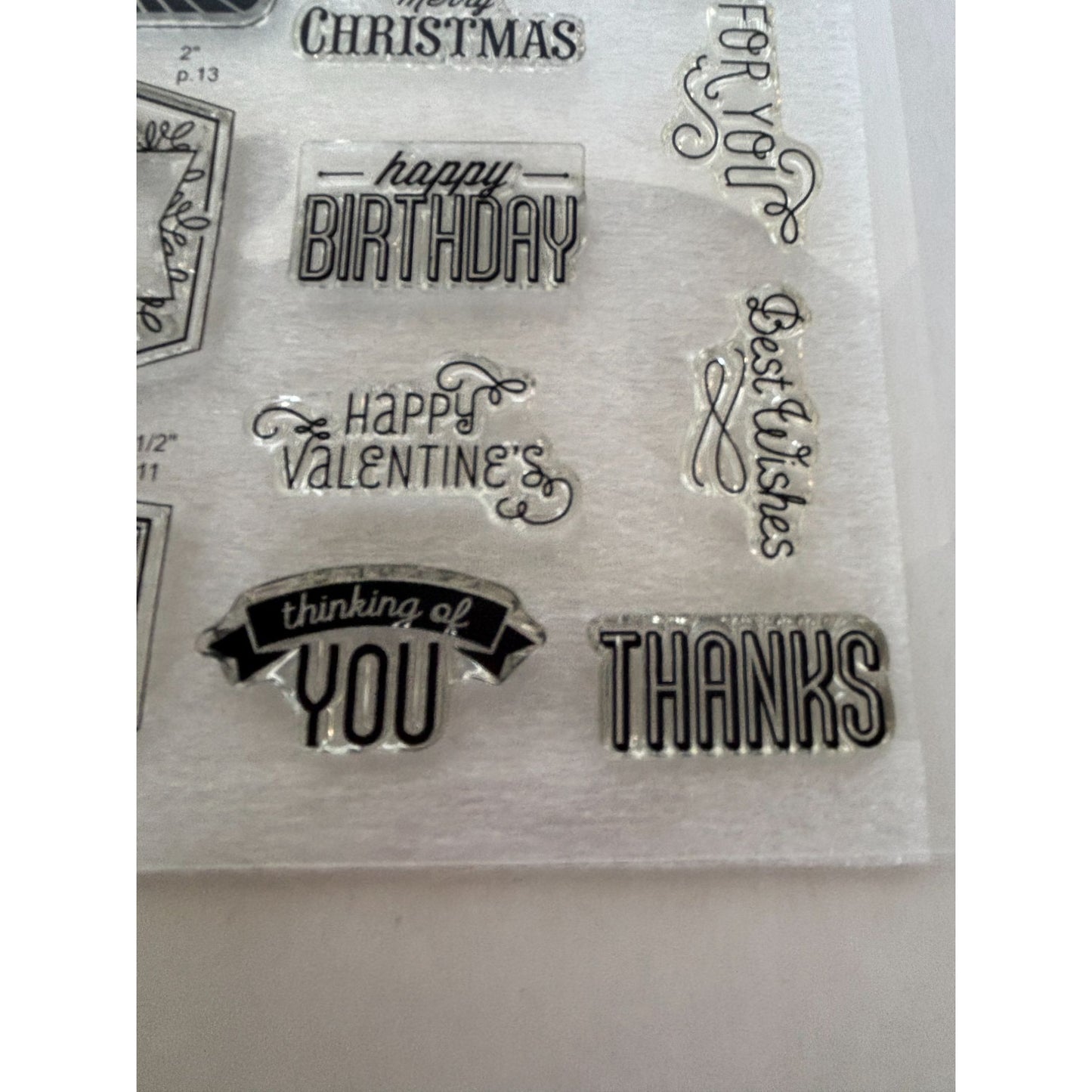 CTMH Acrylic Stamp Set Framed Mothers Day Fathers Day Birthday Words My Acrylix