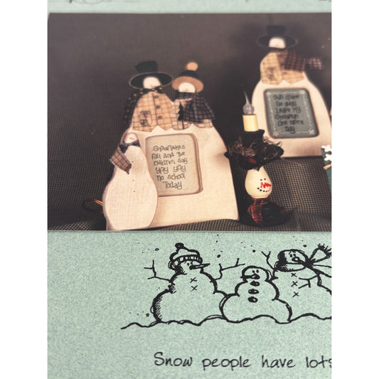 X-Appeal Cross Stitch Pattern Leaflet Snowman Blessings Let It Snow Christmas