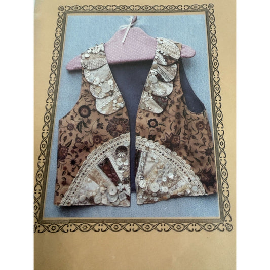 Osage County Quilt Factory Sewing Pattern Fan Strip Vest Fall S M L Uncut Scraps