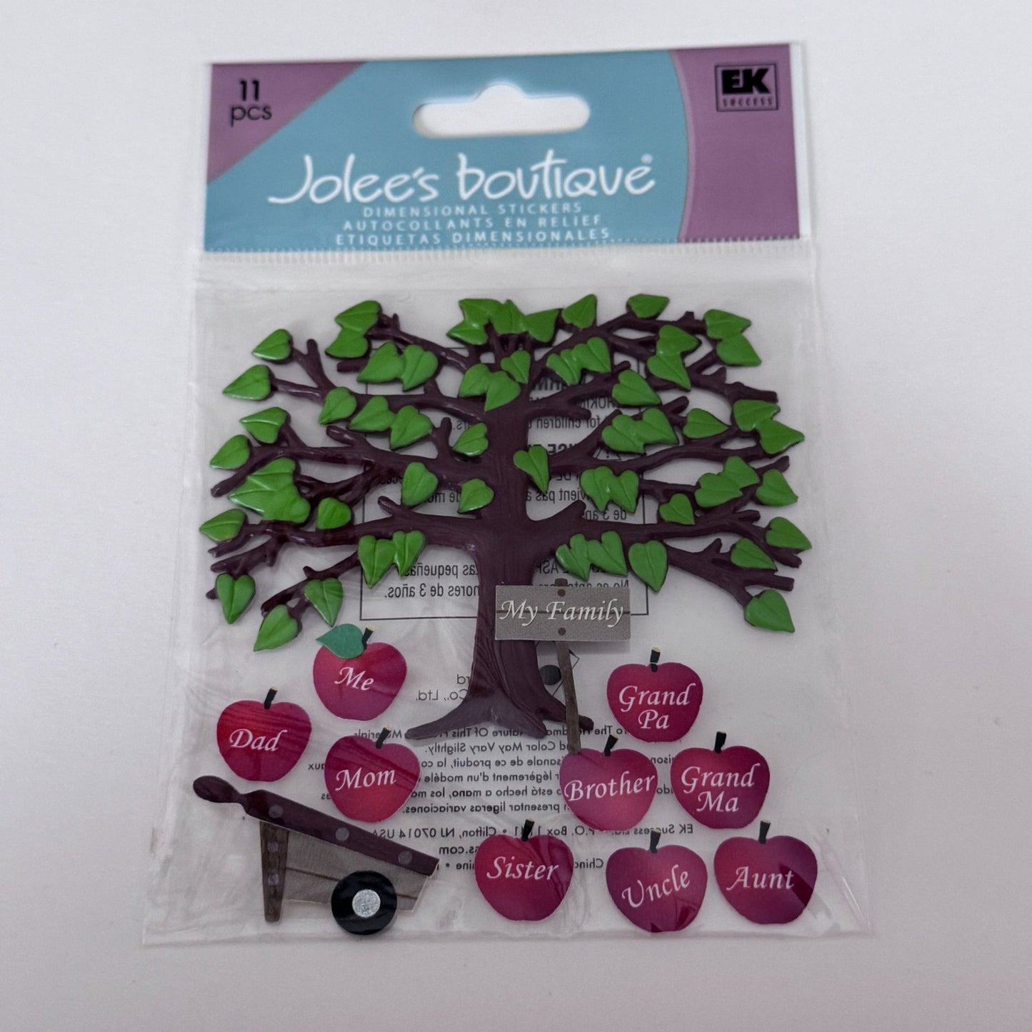 Jolees Dimensional Stickers Family Tree Scrapbook Embellishments Genealogy RARE