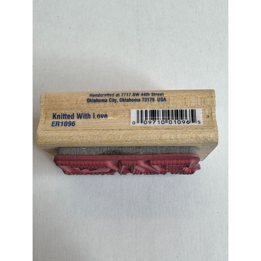 Stampabilities Wood Rubber Stamp Friendship Is Knitted With Love Knitting Hobby