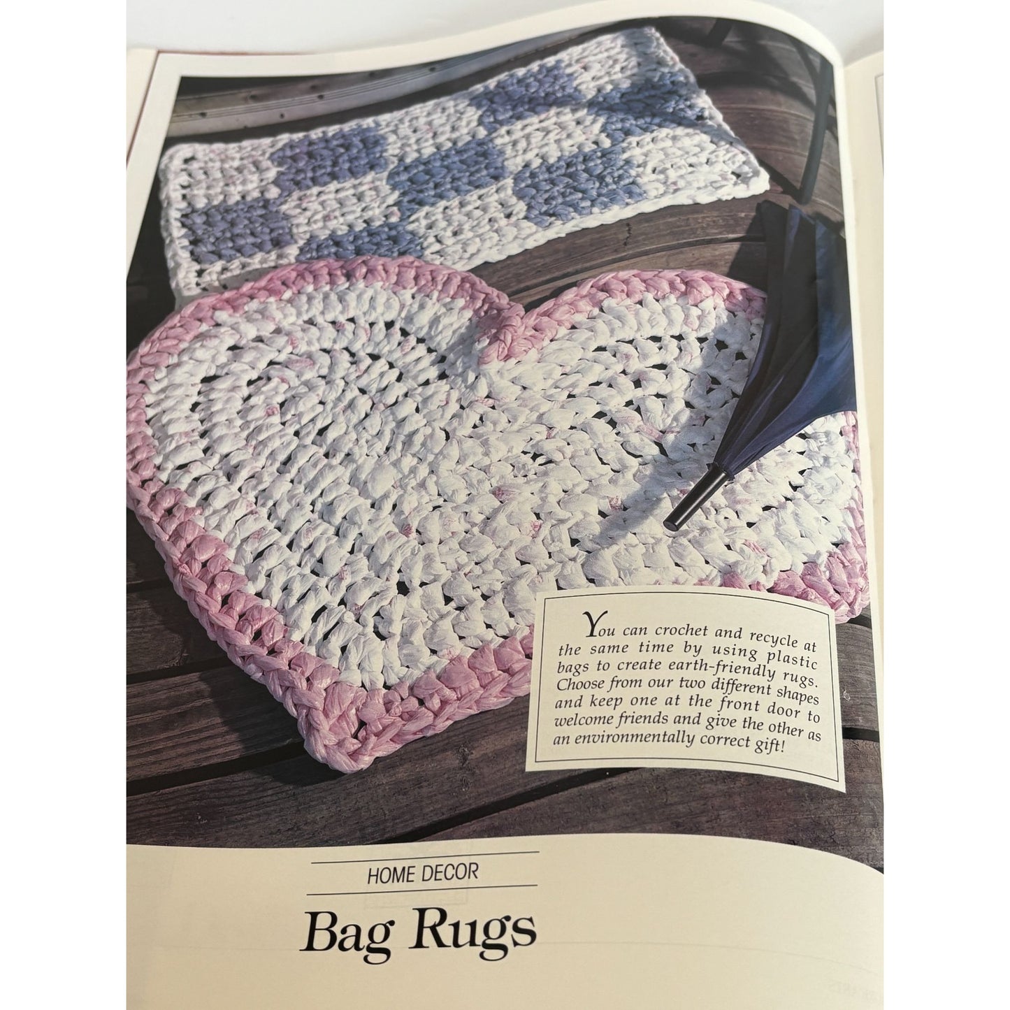 Leisure Arts Magazine February 1996 Recycle Bag Rugs Craft Cross Stitch Mother