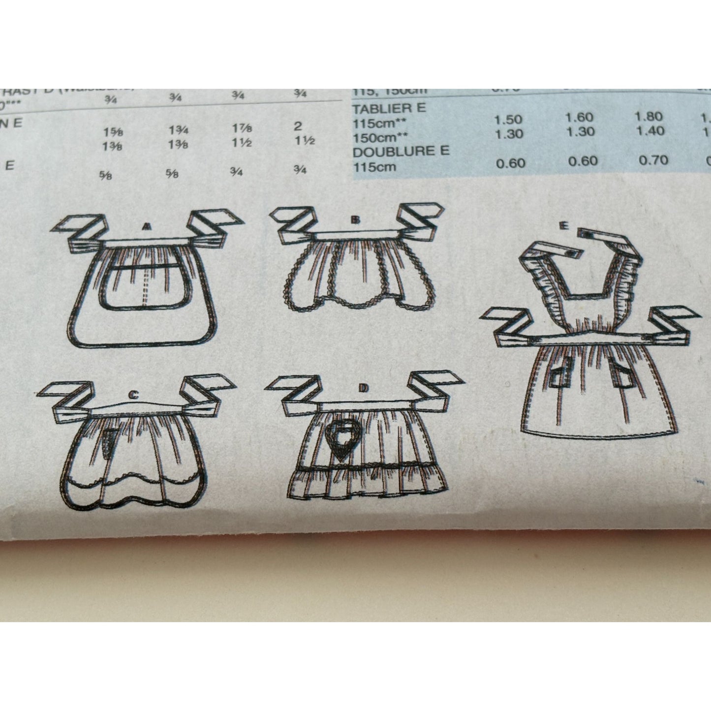 Butterick Sewing Pattern B4087 Apron Ruffled 1950s Vintage Style Easy Uncut Easy