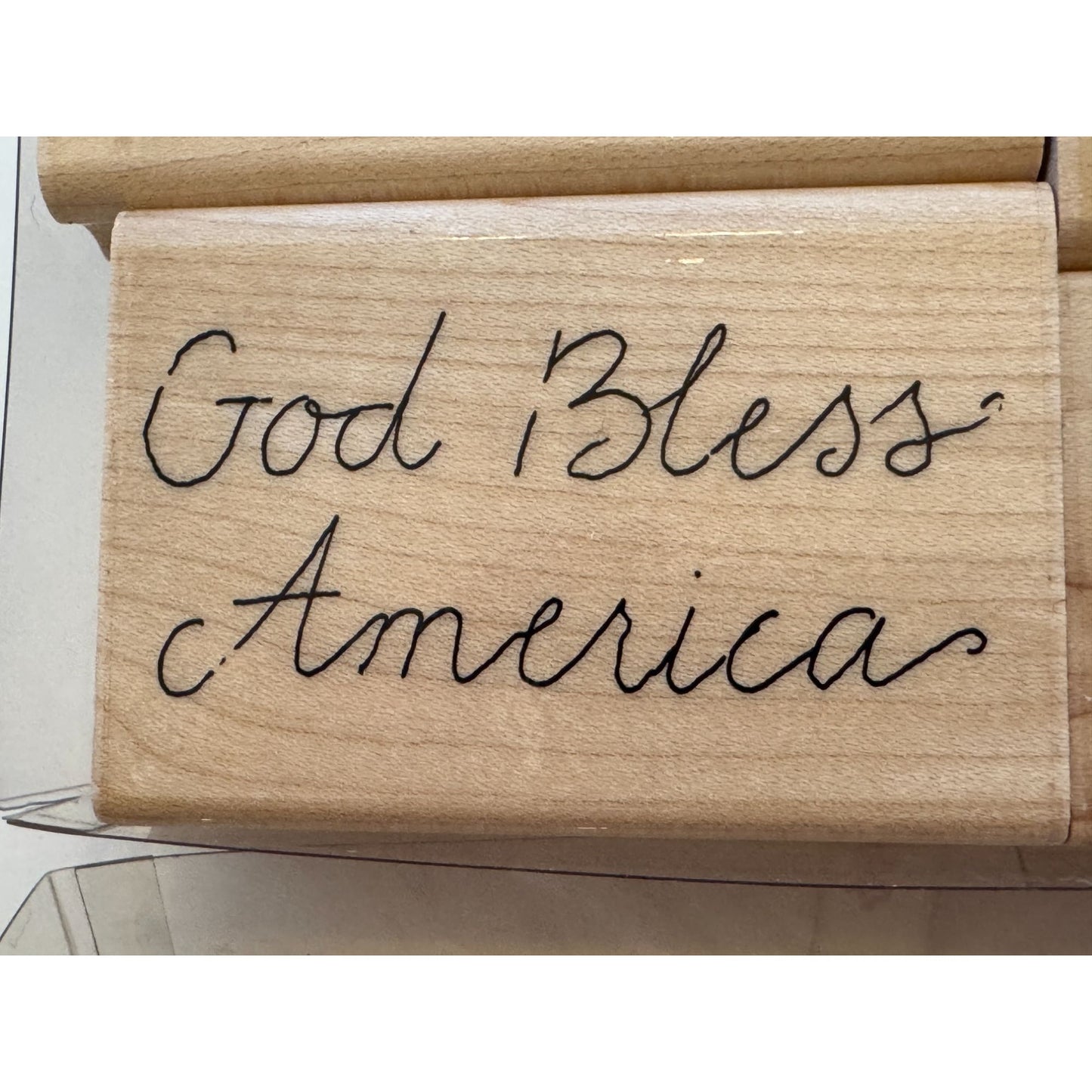 JRL Rubber Stamps Patriotic God Bless American Flag Fourth of July Fireworks 7