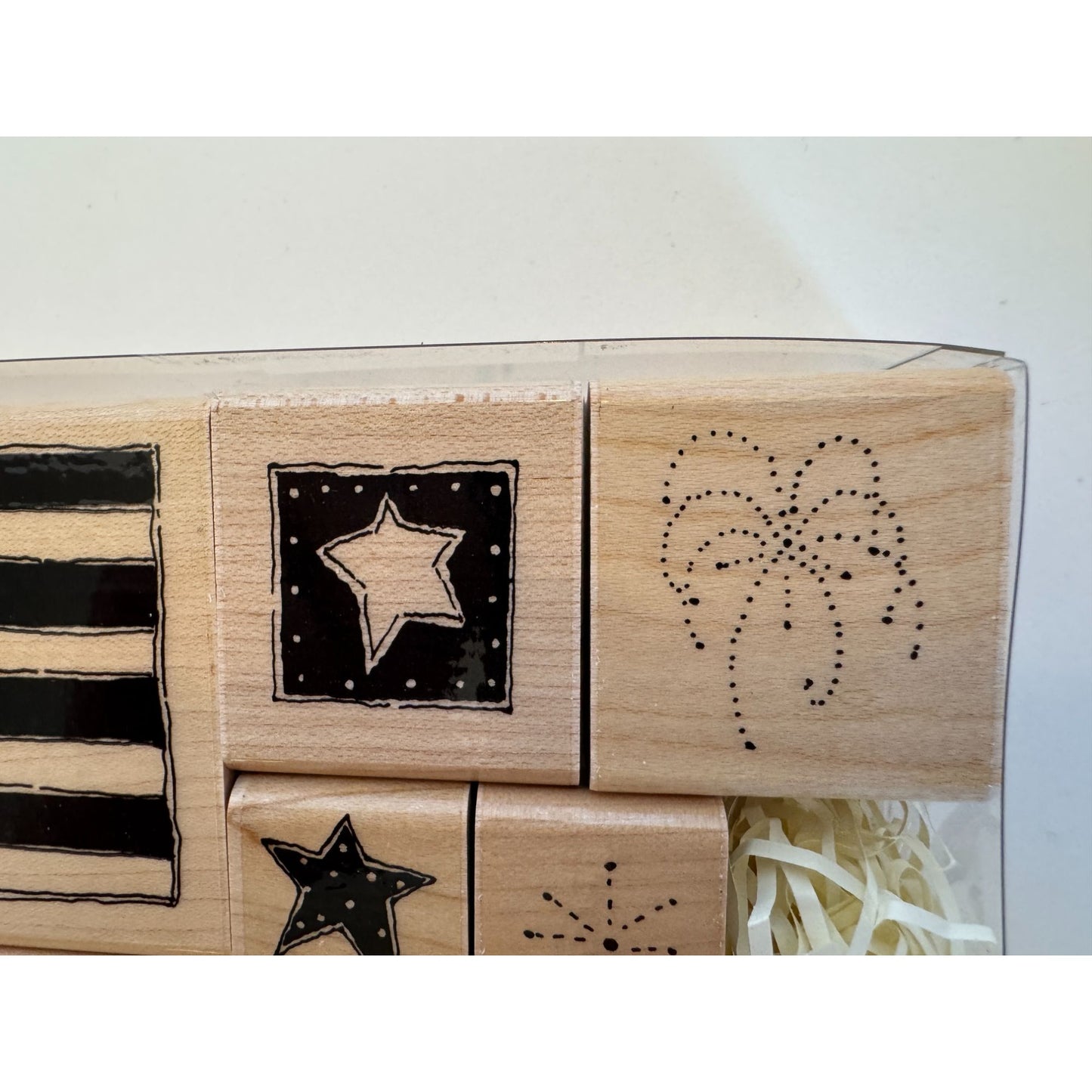 JRL Rubber Stamps Patriotic God Bless American Flag Fourth of July Fireworks 7