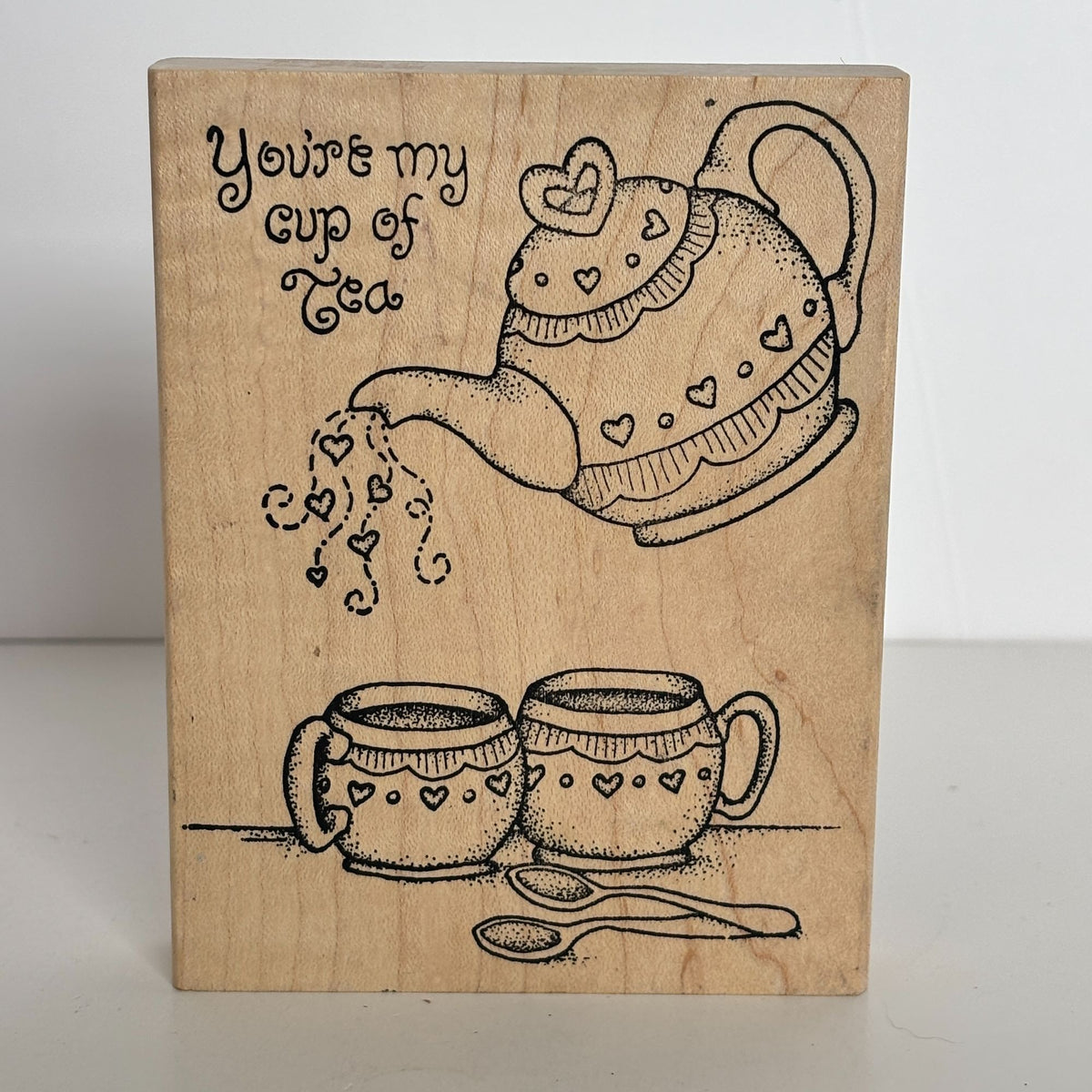 Peddlers Pack Rubber Stamp You are My Cup Of Tea Teapot Friendship Cardmaking Words