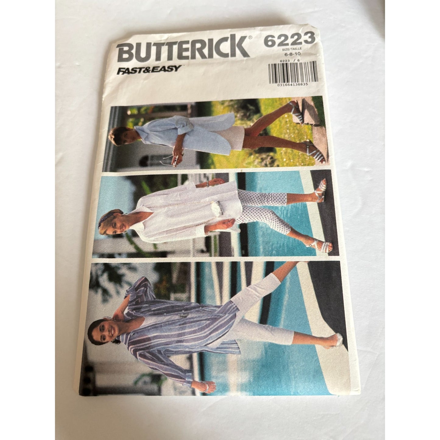 Butterick Sewing Pattern 6223 Shirt Top Skirt Leggings Summer Cruise 6 8 10 UC