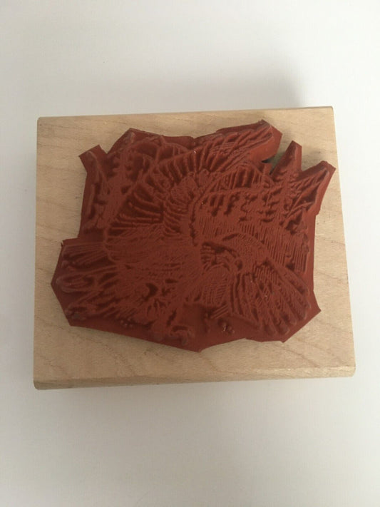 Stampin Up Rubber Stamp Bald Eagle Wildlife Mountain Forest Mountains Patriotic Wood Mounted RARE