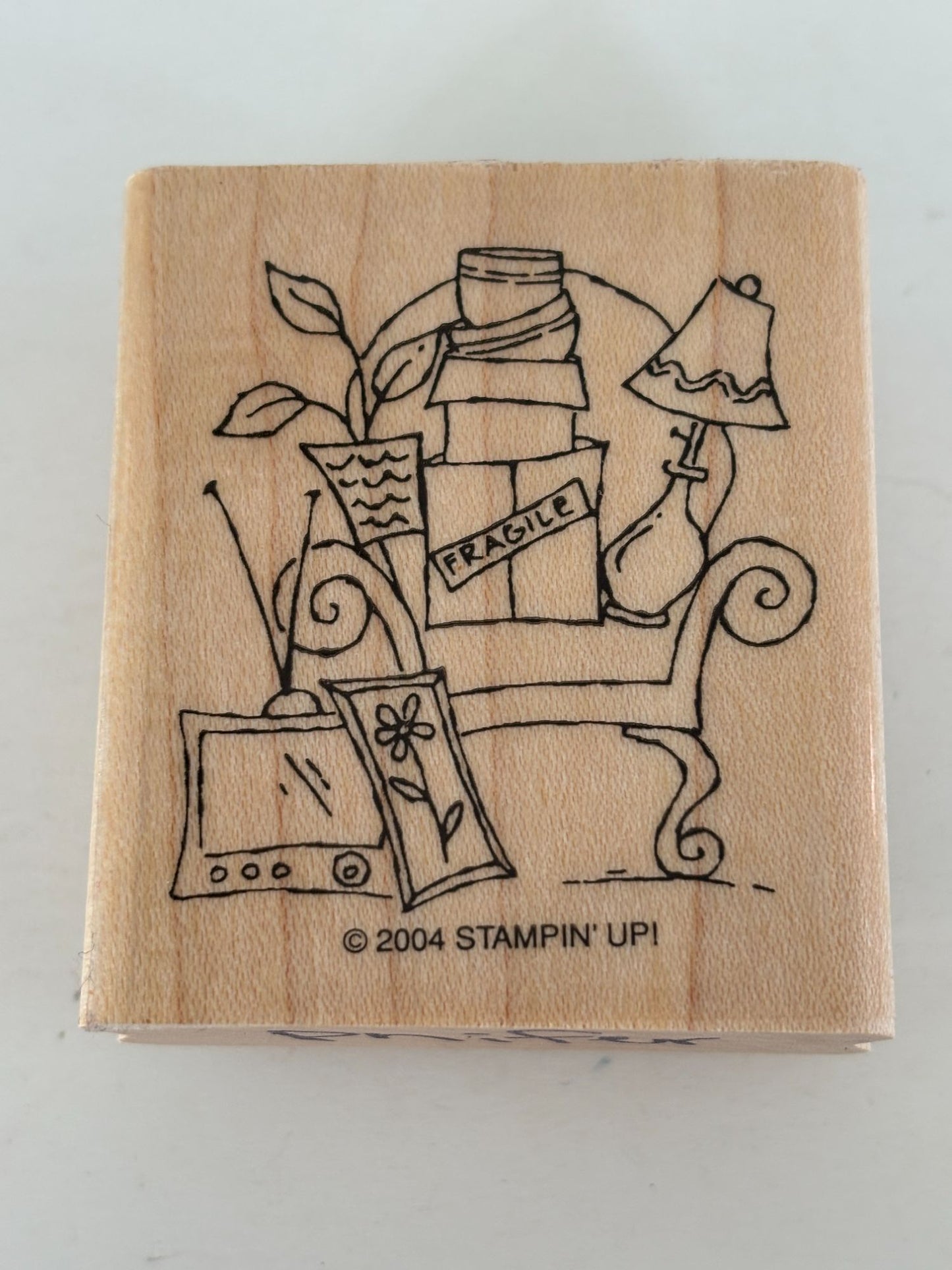 Stampin Up Rubber Stamp Fragile Box Moving Day Card Making Real Estate Realtor