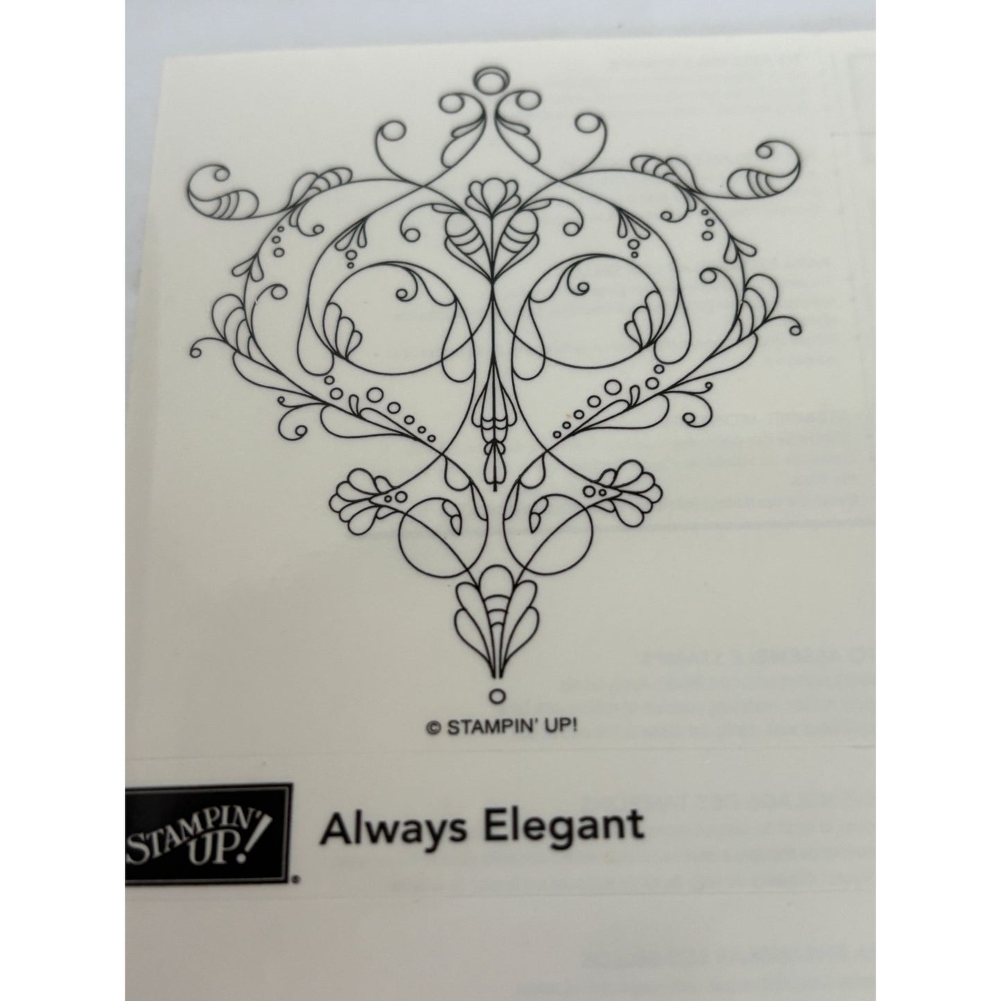 Stampin Up Wood Rubber Stamps Always Elegant Filigree Decoration Border Set of 4