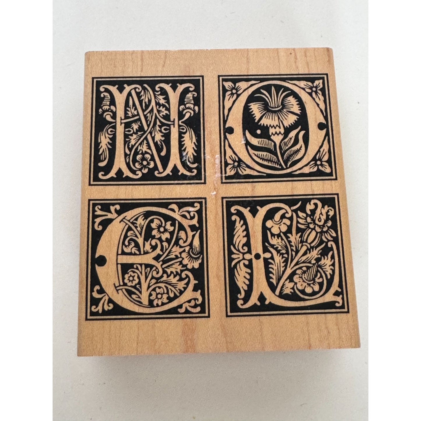 Inkadinkado Rubber Stamp Noel Floral Ornate Christmas Card Making Holiday Words