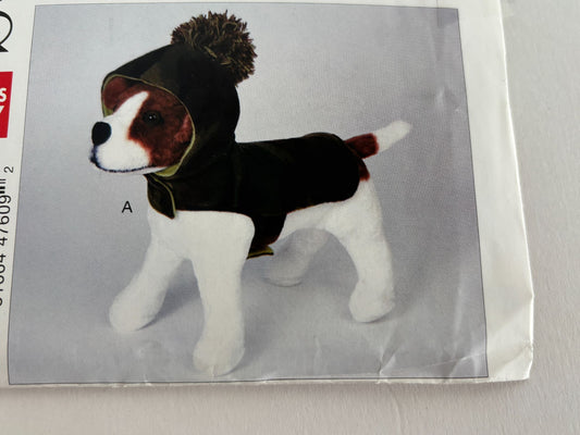 Butterick Sewing Pattern B6581 Dog Coats Winter Outerwear Flannel Fleece Warm UC