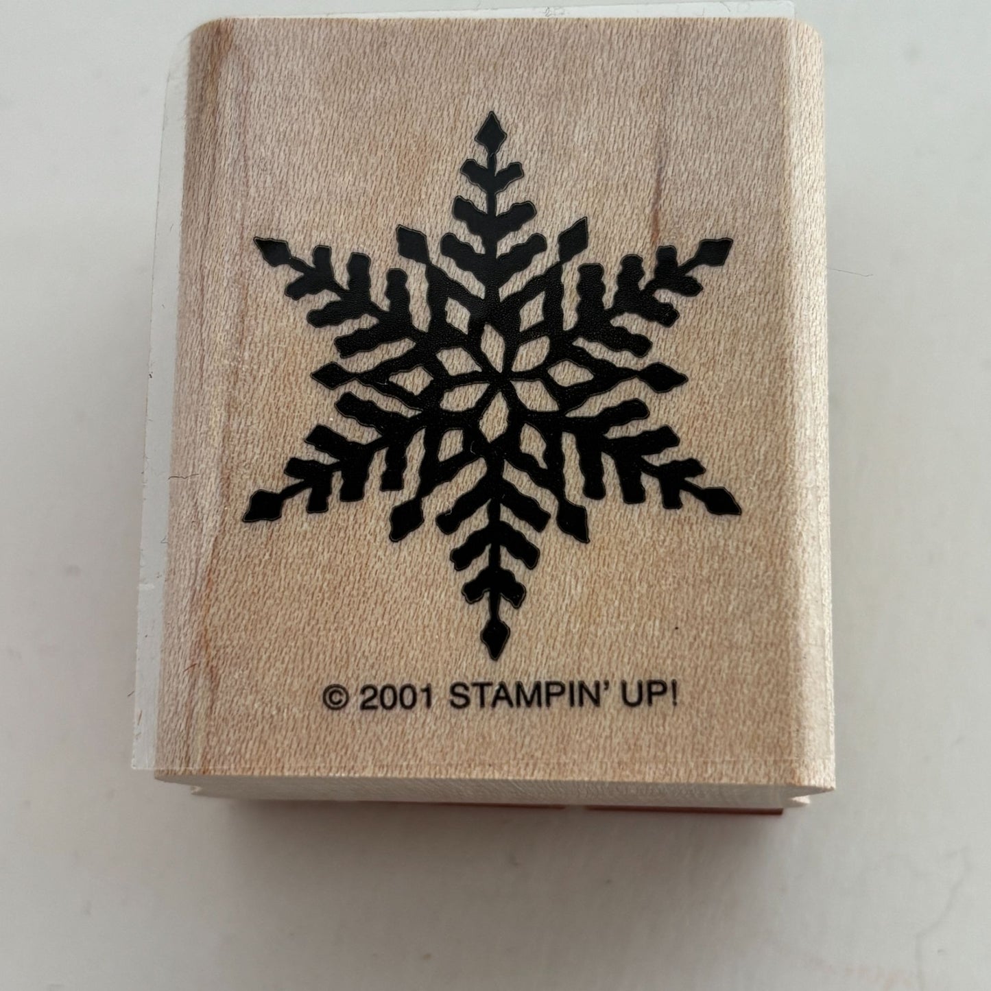 Stampin Up Rubber Stamp Snowflake Winter Holidays Christmas Card Making Snow Art
