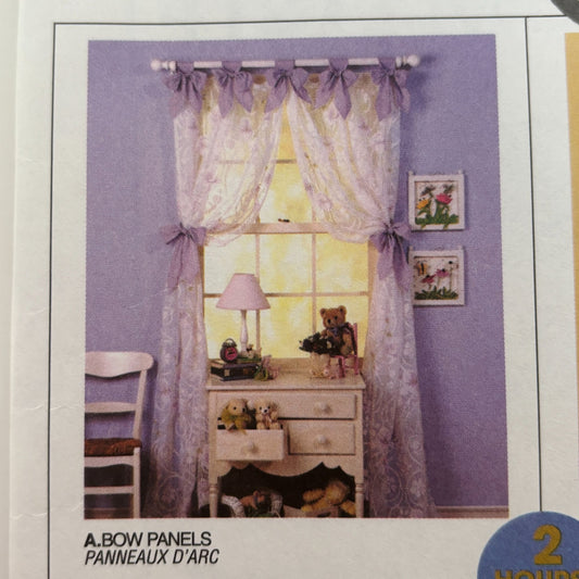 McCalls Sewing Pattern 4121 Home Dec In A Sec Window Treatments Festoon Valance