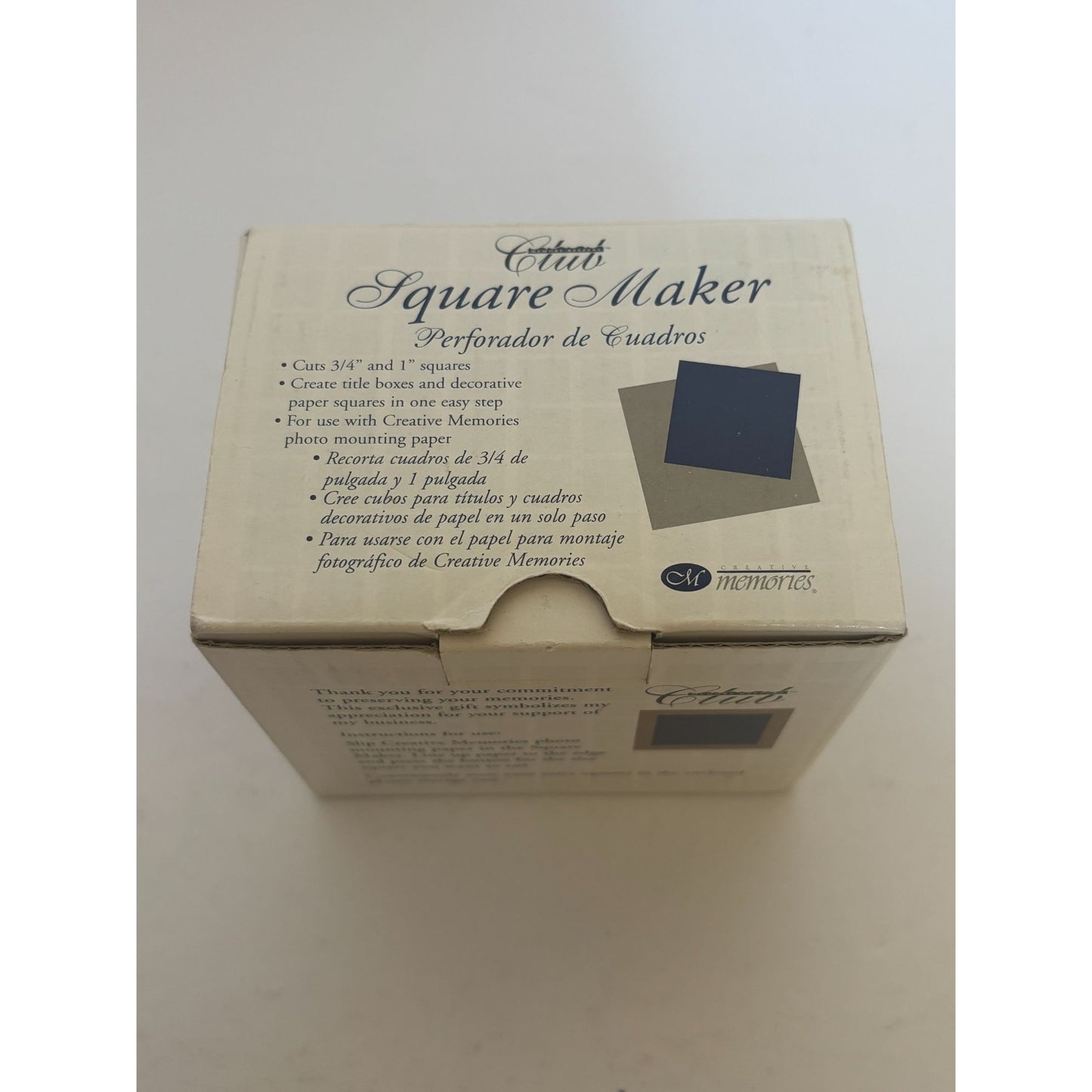 Creative Memories Square Maker Paper Punch 3/4 and 1 Inch Squares Title Boxes