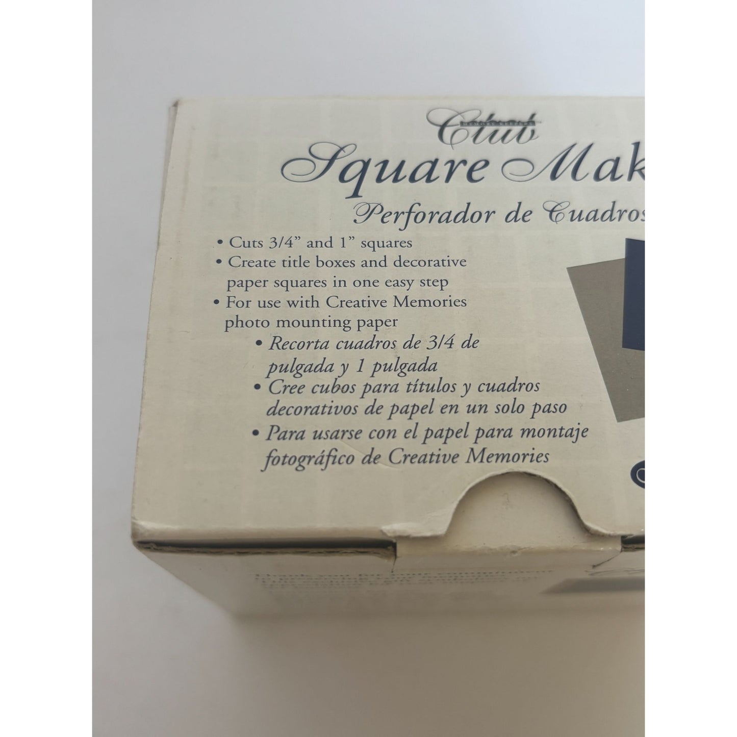 Creative Memories Square Maker Paper Punch 3/4 and 1 Inch Squares Title Boxes