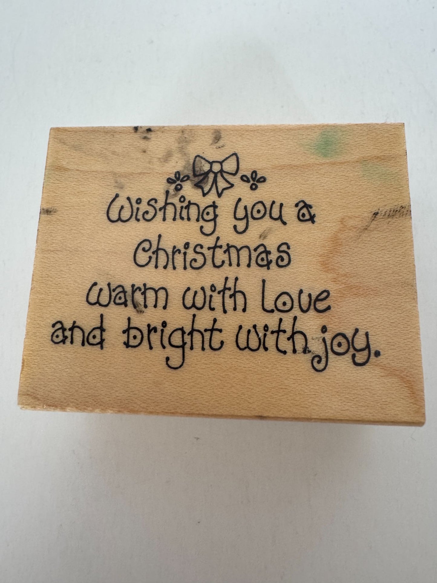 Art Impressions Rubber Stamp Christmas Greeting Words Wishing You Love Joy Warm