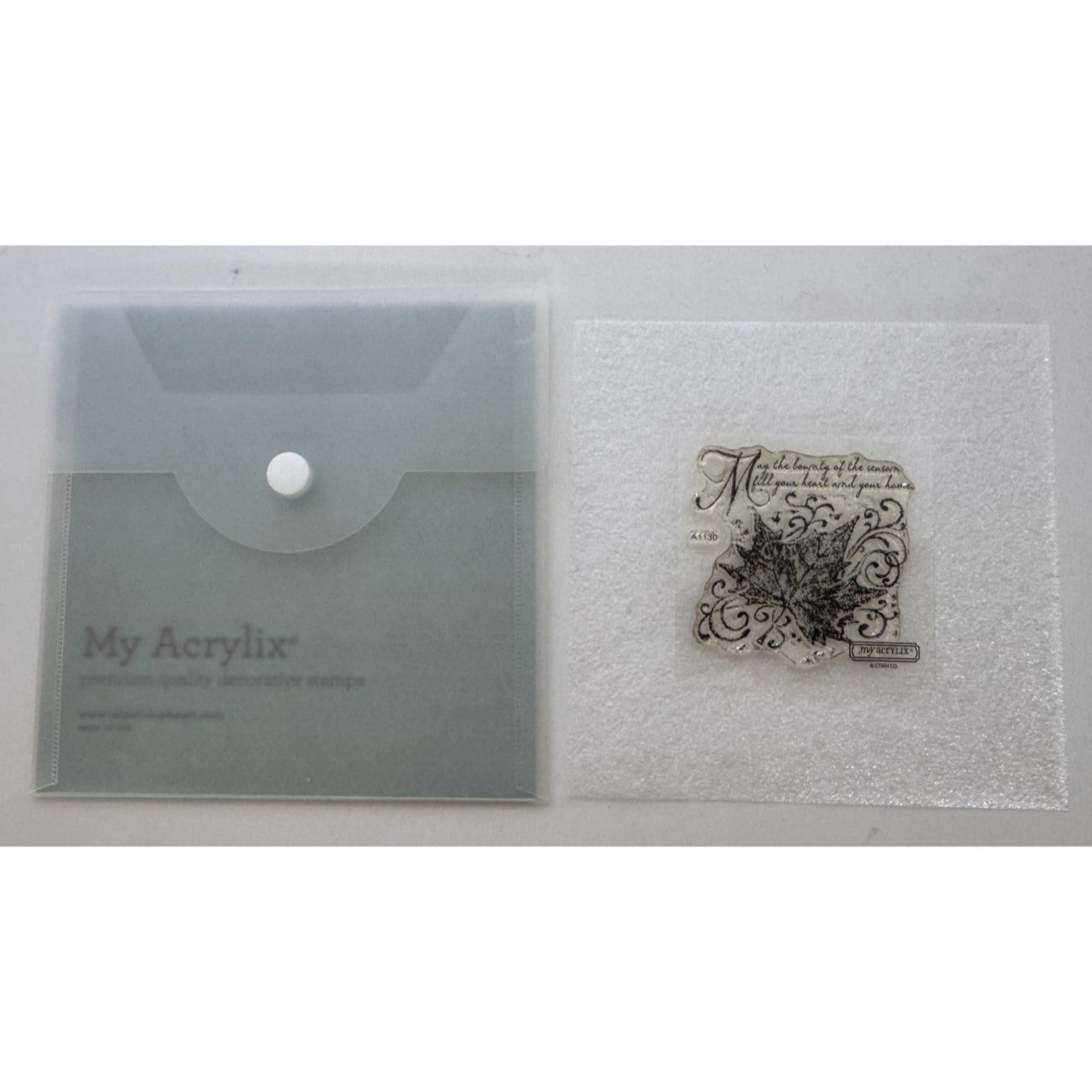 CTMH My Acrylix Acrylic Stamp Bountiful Season Seasons Nature Fall Leaf A1130