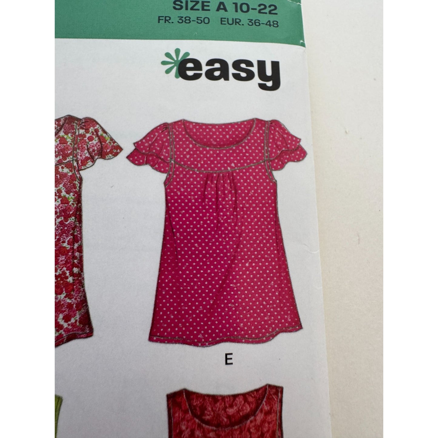 New Look Sewing Pattern 6871 Misses Easy Summer Tops Shirt 10-22 Simplicity UC