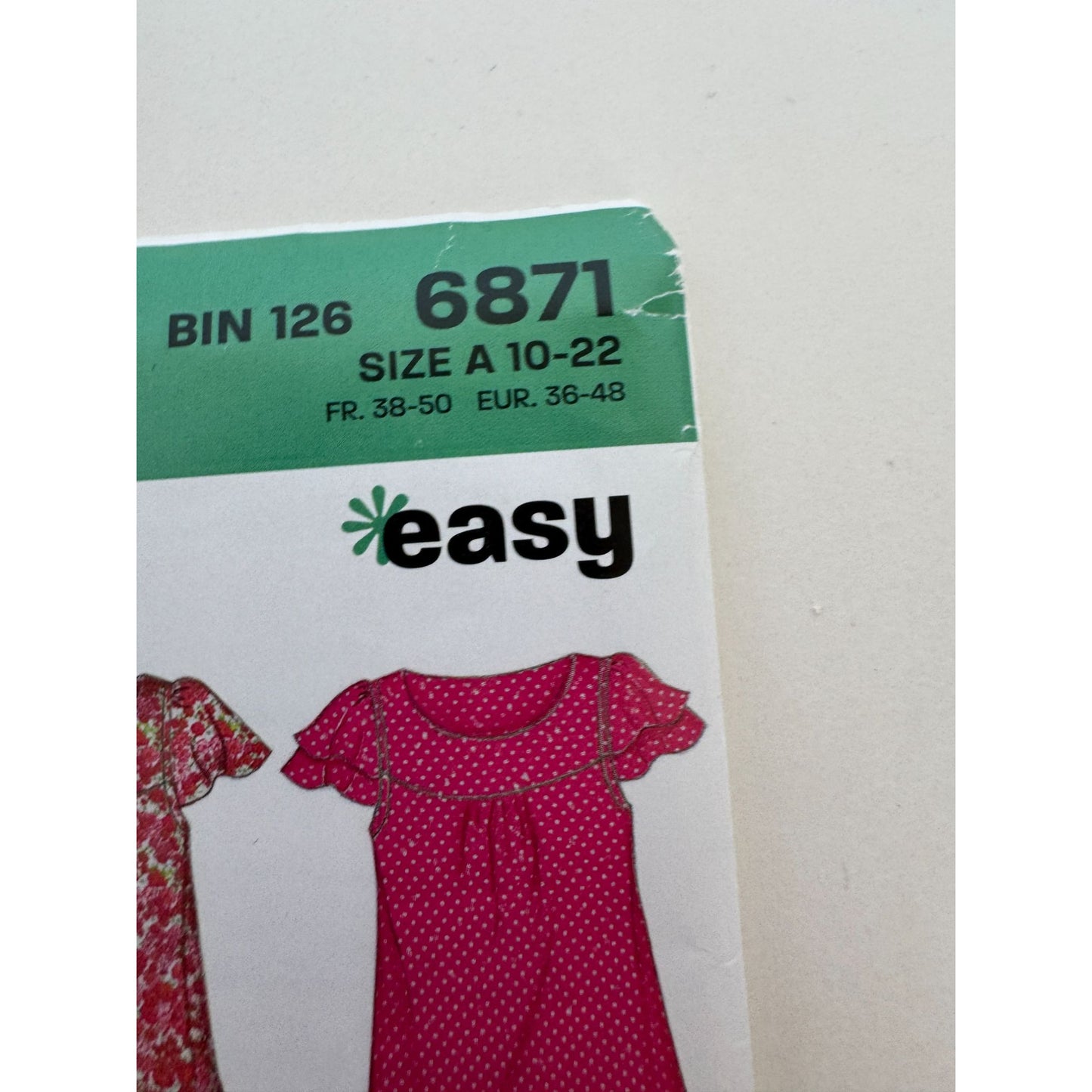 New Look Sewing Pattern 6871 Misses Easy Summer Tops Shirt 10-22 Simplicity UC