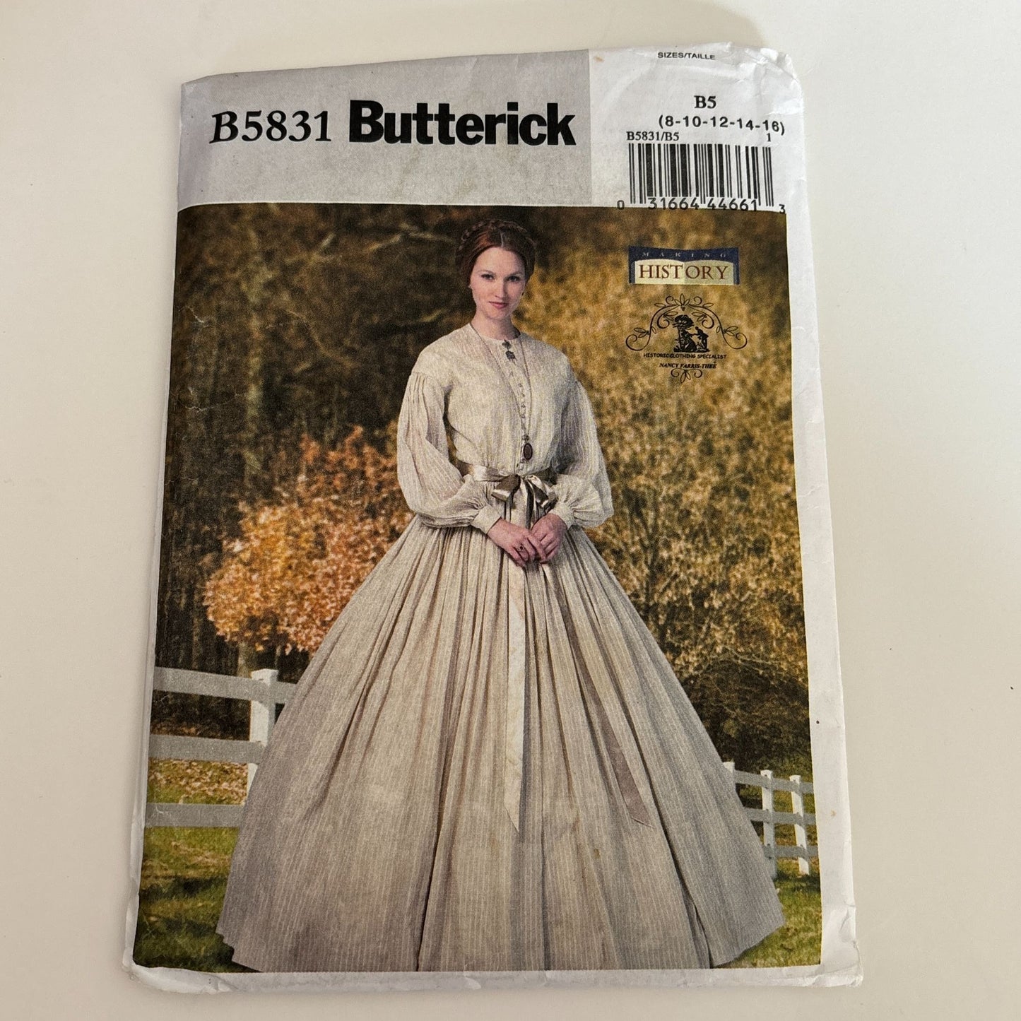 Butterick Sewing Pattern B5831 Civil War Dress Costume Hoop Skirt 8-16 Uncut Petticoat