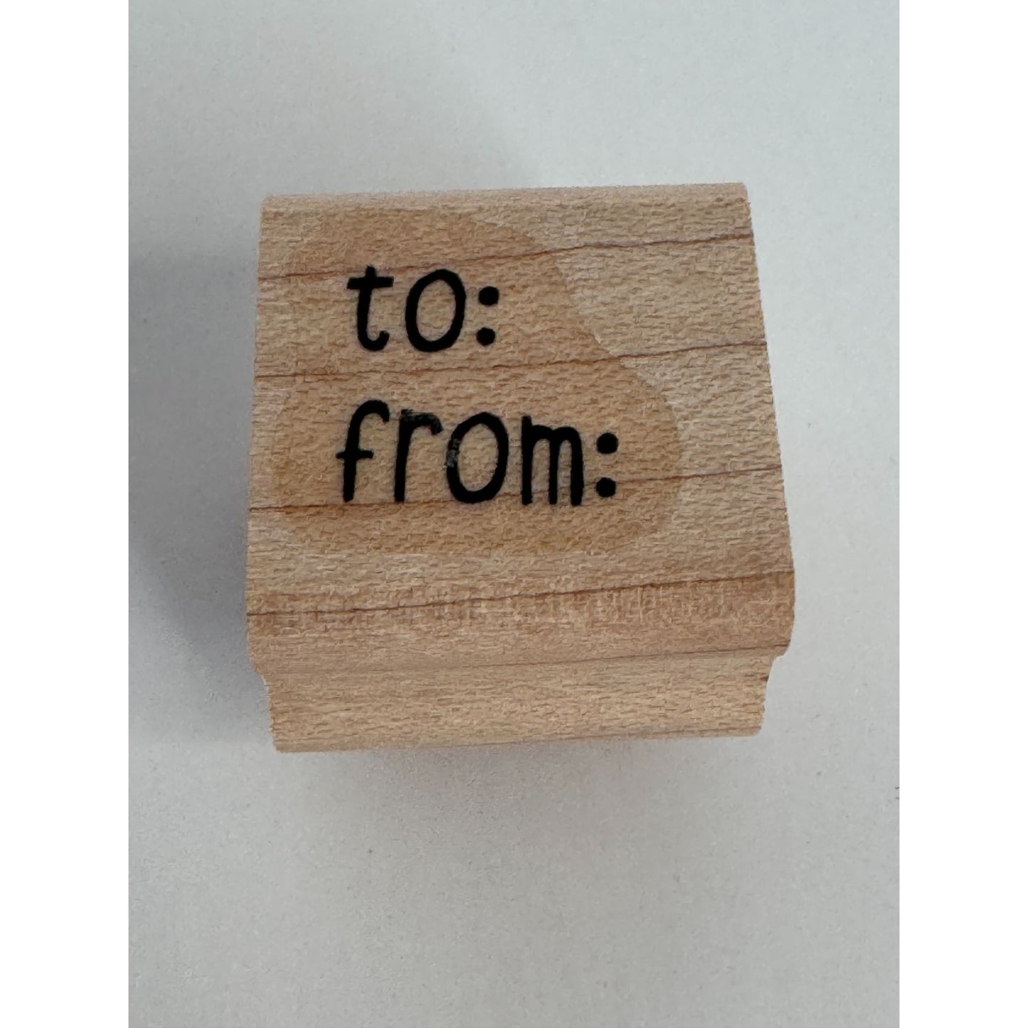 Stampin Up Rubber Stamp To From Gift Tag Card Making Words Wood Mounted Present