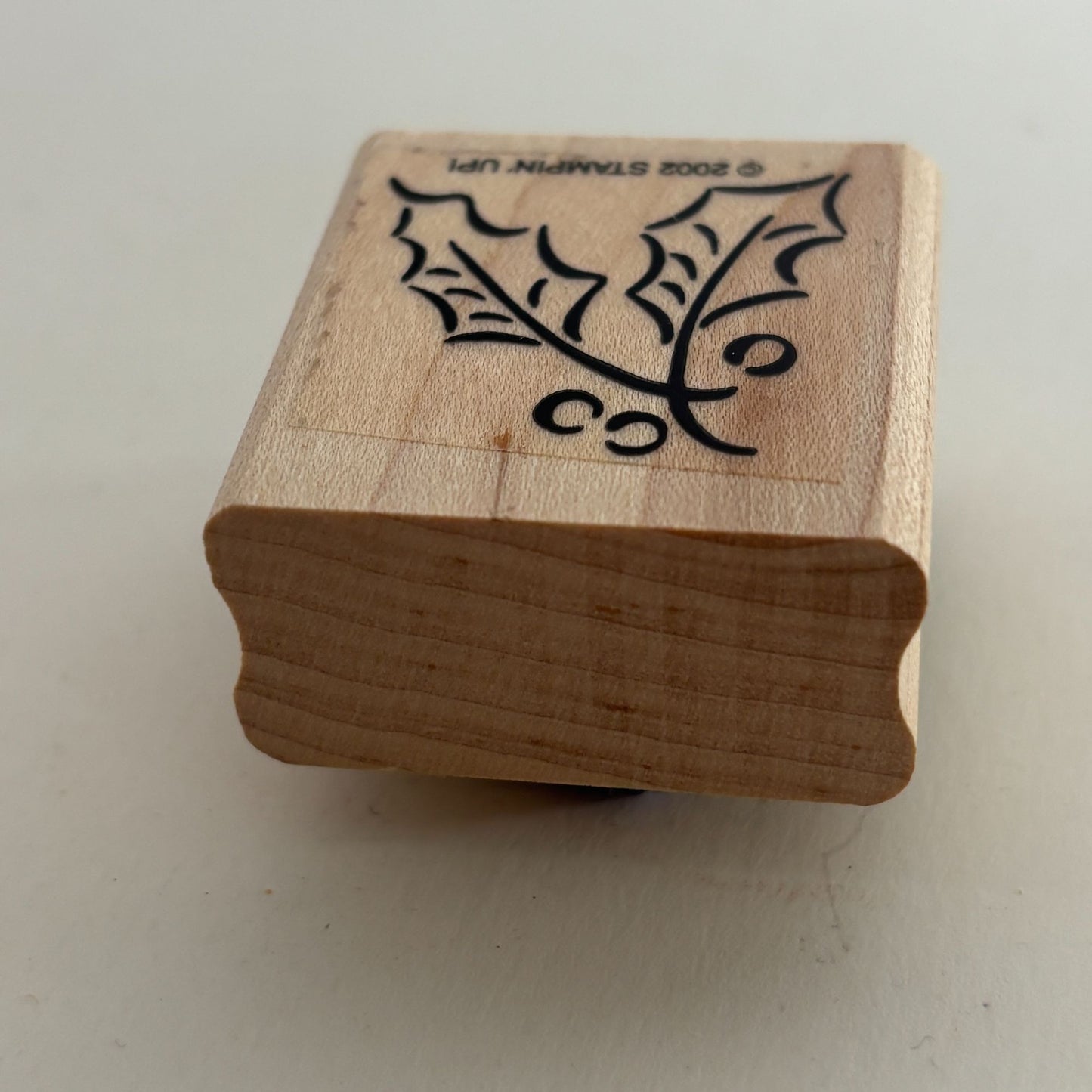 Stampin Up Rubber Stamp Holly Berry Leaves Winter Holidays Christmas Card Making