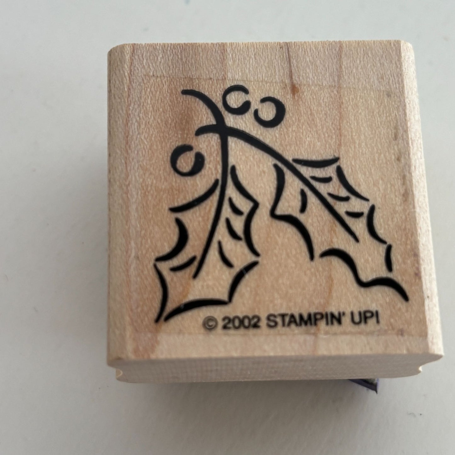 Stampin Up Rubber Stamp Holly Berry Leaves Winter Holidays Christmas Card Making