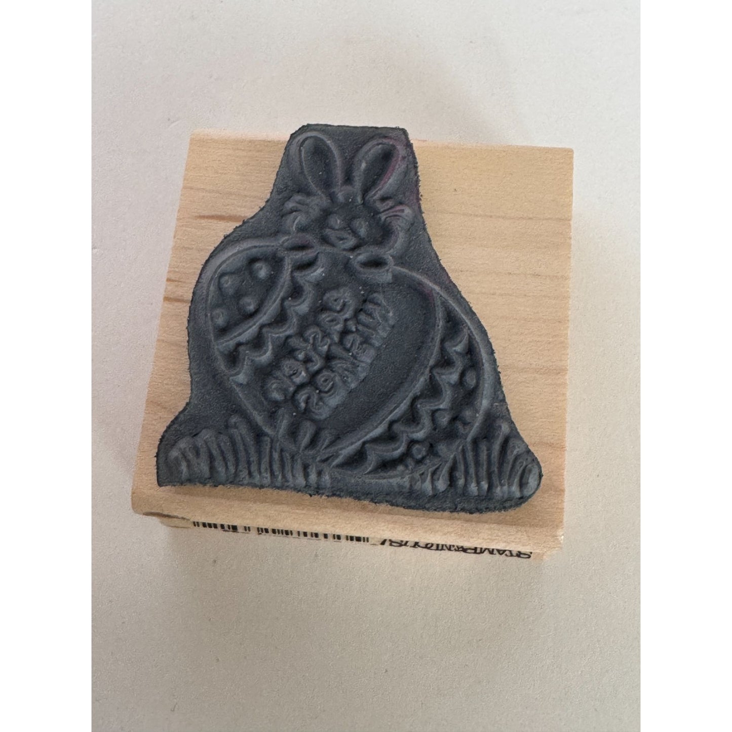 Stampendous Rubber Stamp Bunny Egg Easter Wishes Rabbit Spring Card Making